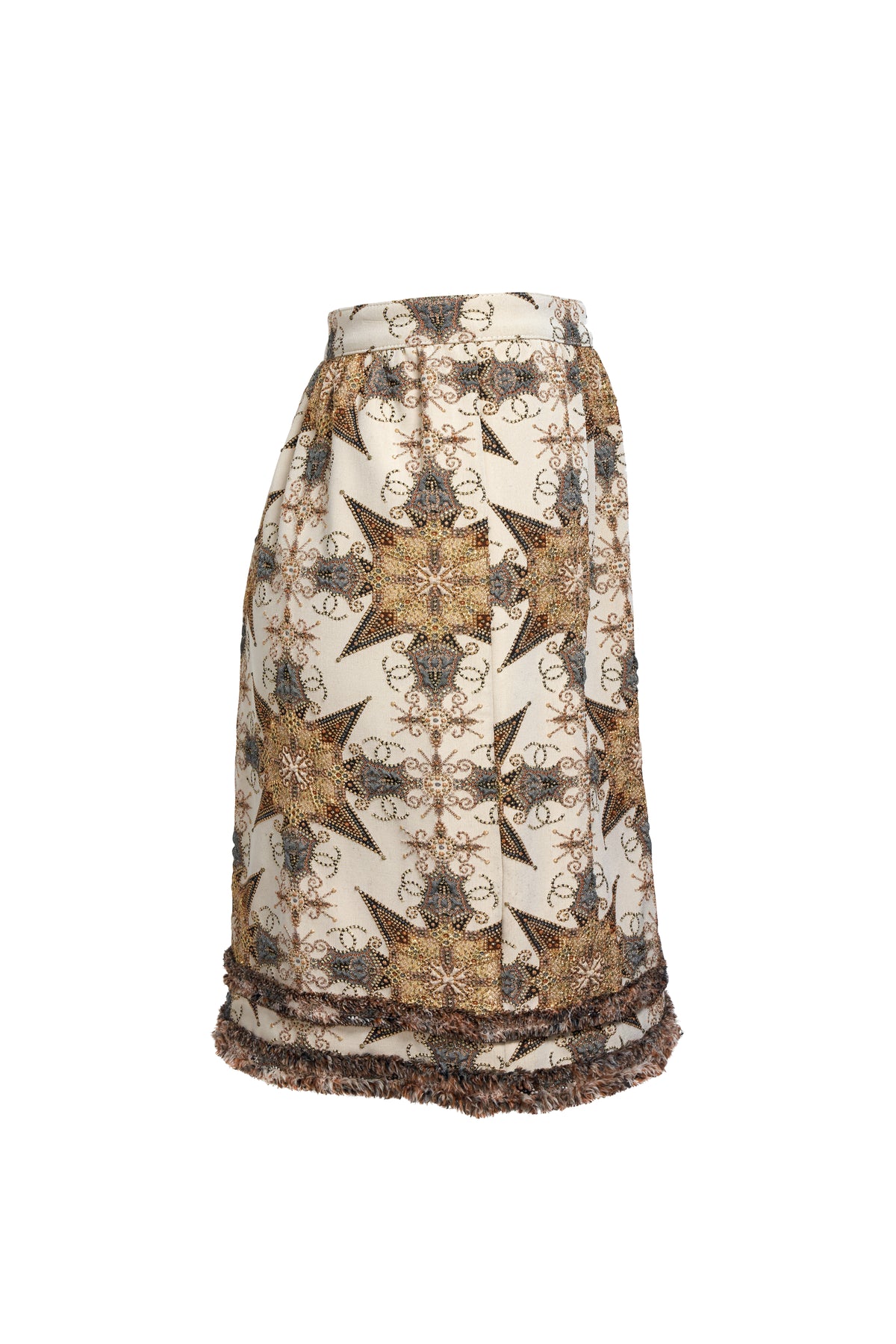 Chanel Gold Star Embellished Skirt