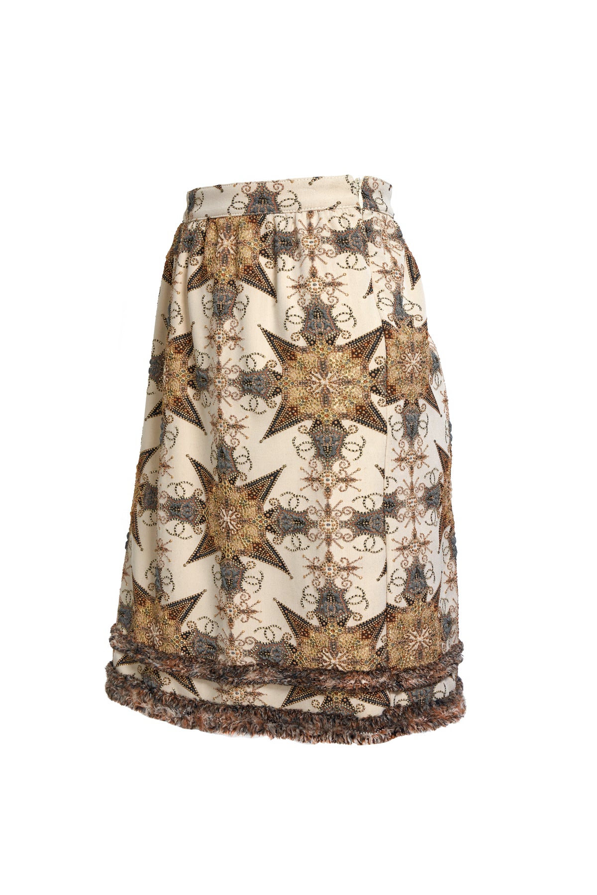 Chanel Gold Star Embellished Skirt