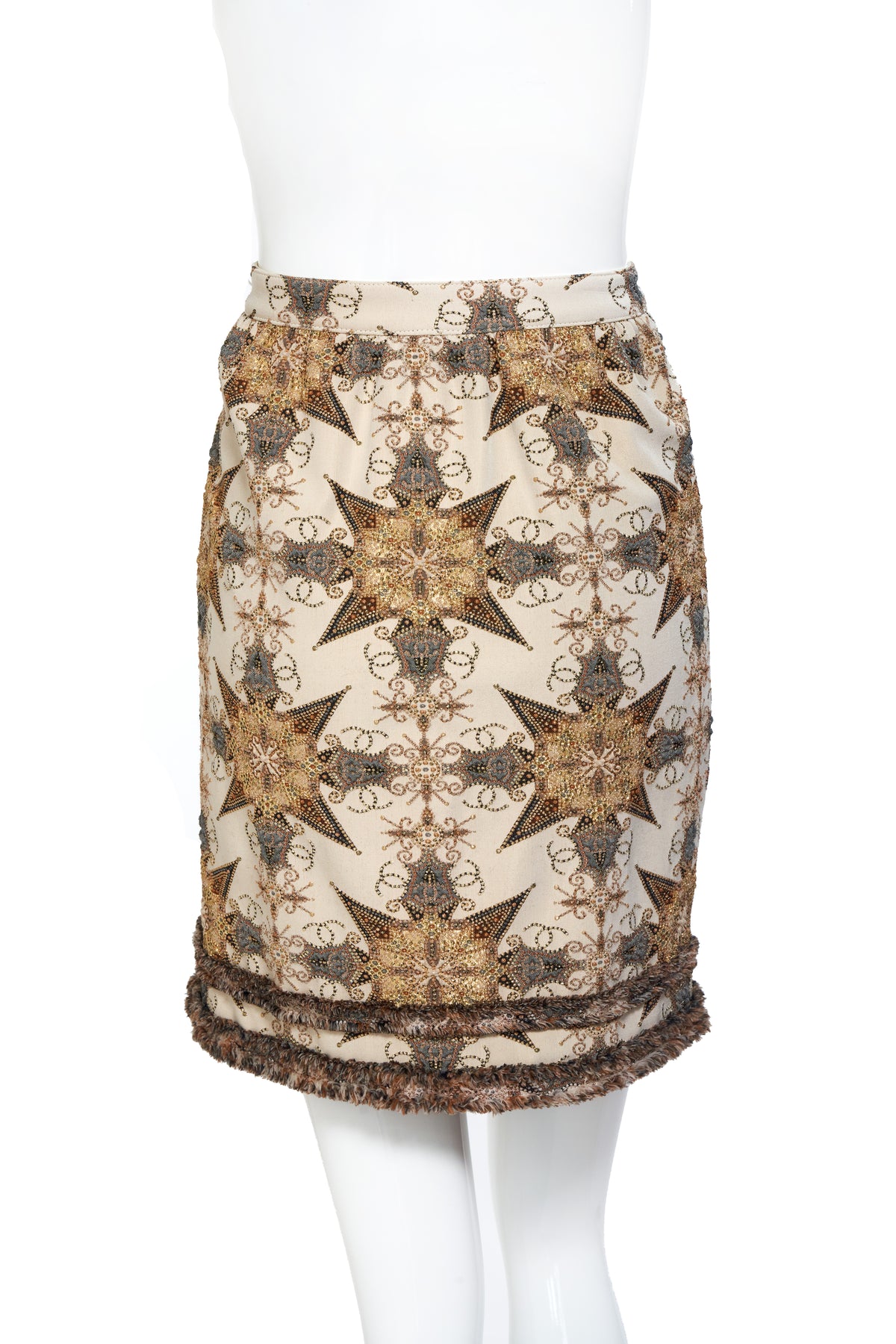 Chanel Gold Star Embellished Skirt