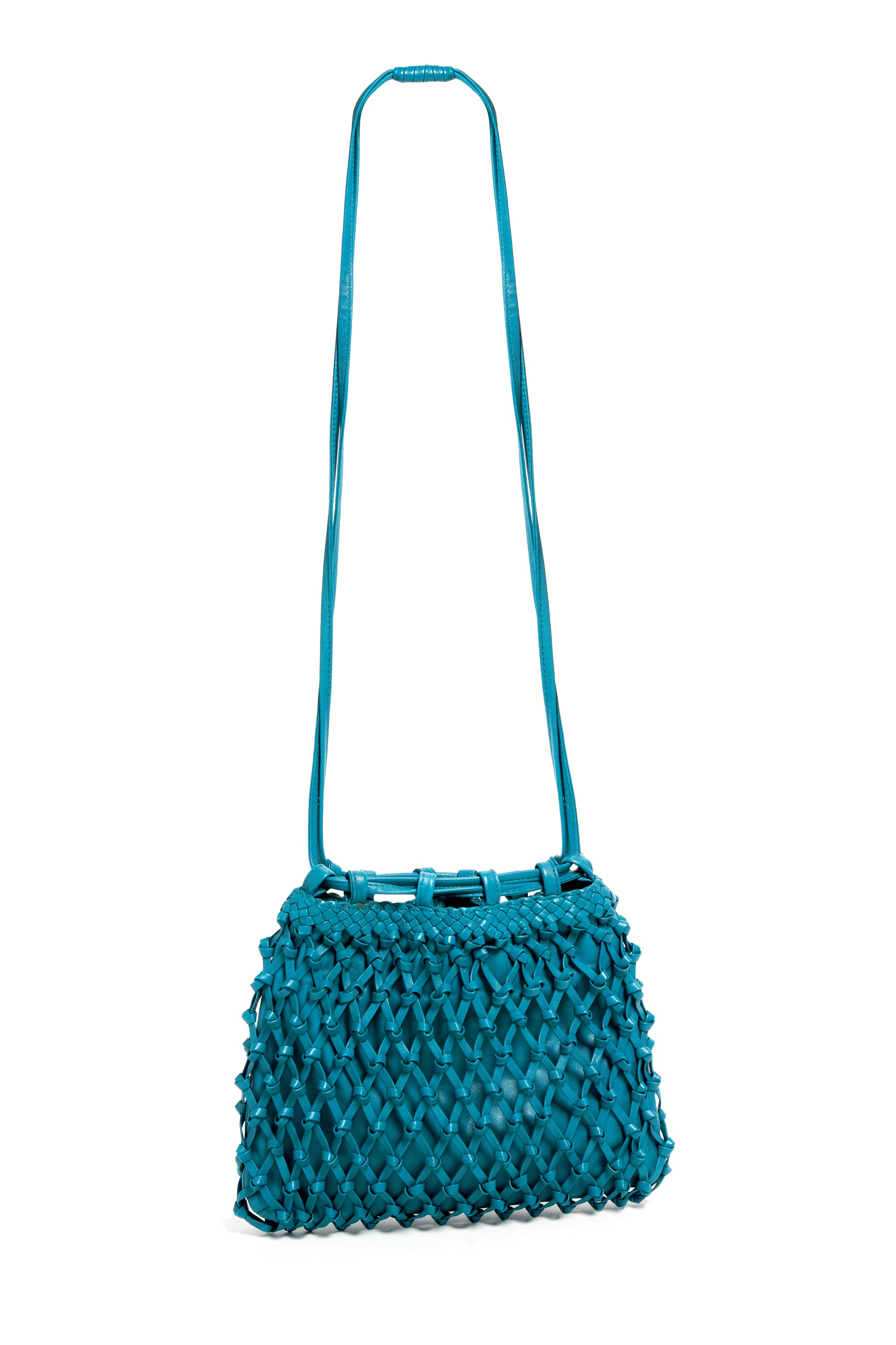 Chanel Knotted Leather Teal Purse