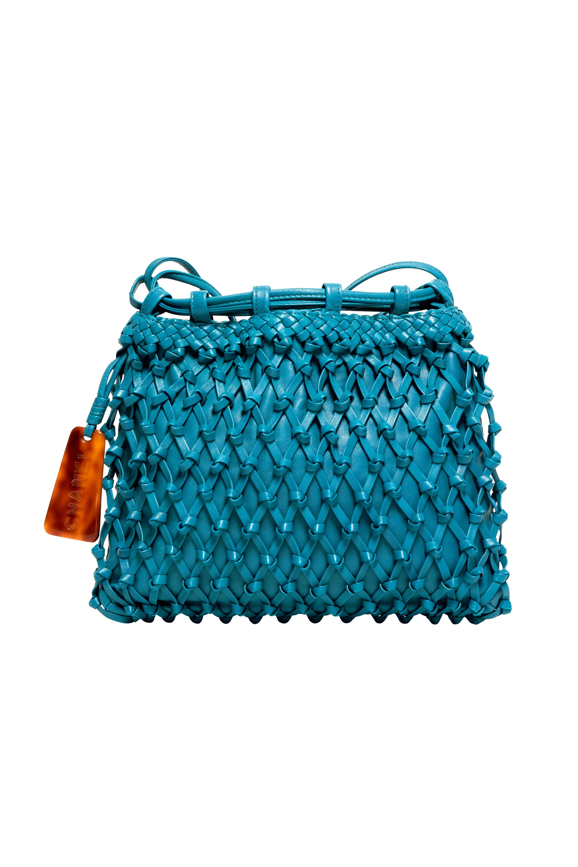 Chanel Knotted Leather Teal Purse