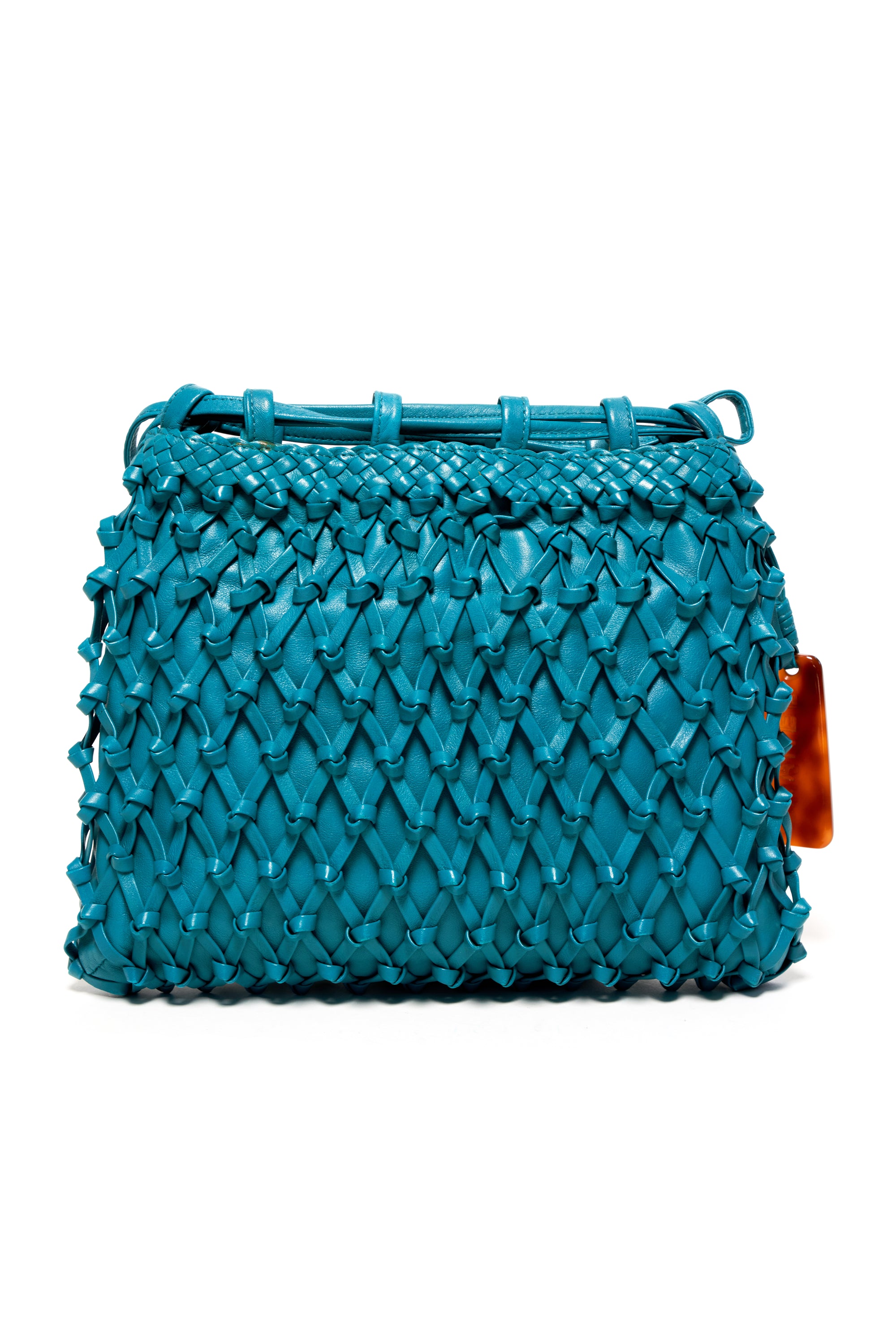 Chanel Knotted Leather Teal Purse