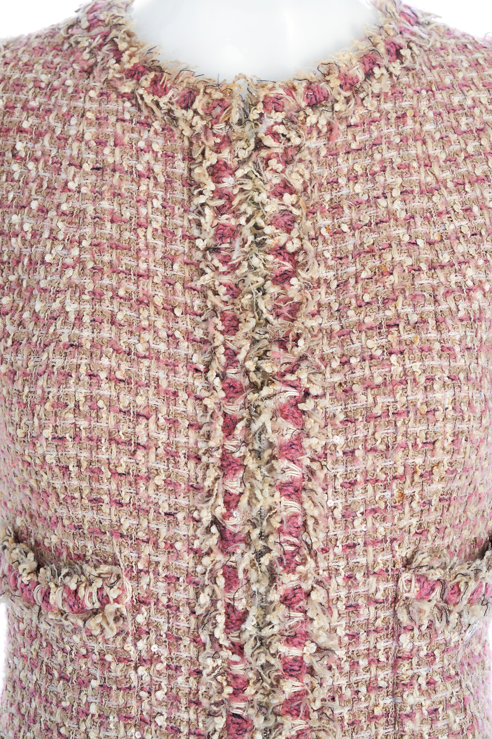 Chanel Mauve and Off White Tweed Jacket S/S 2006C