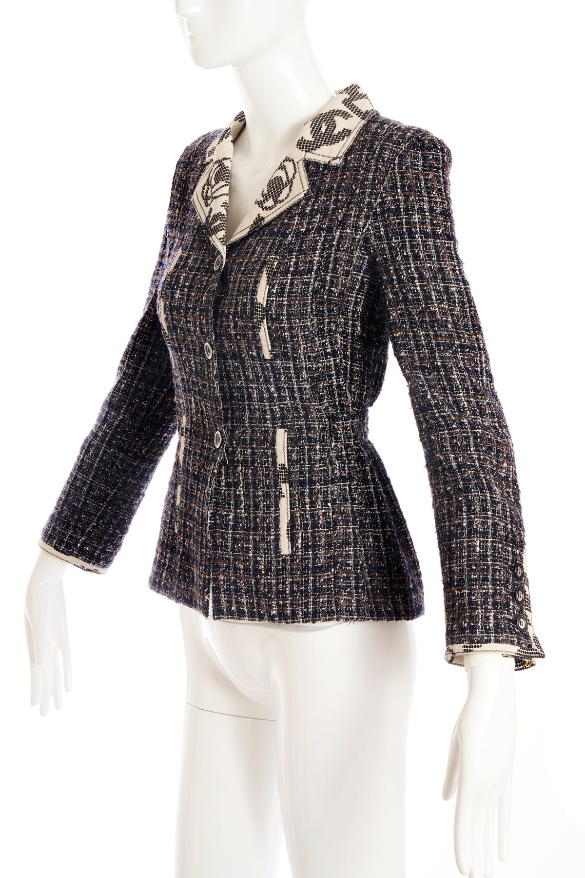 Chanel Grey Tweed Jacket 2006 Size 36