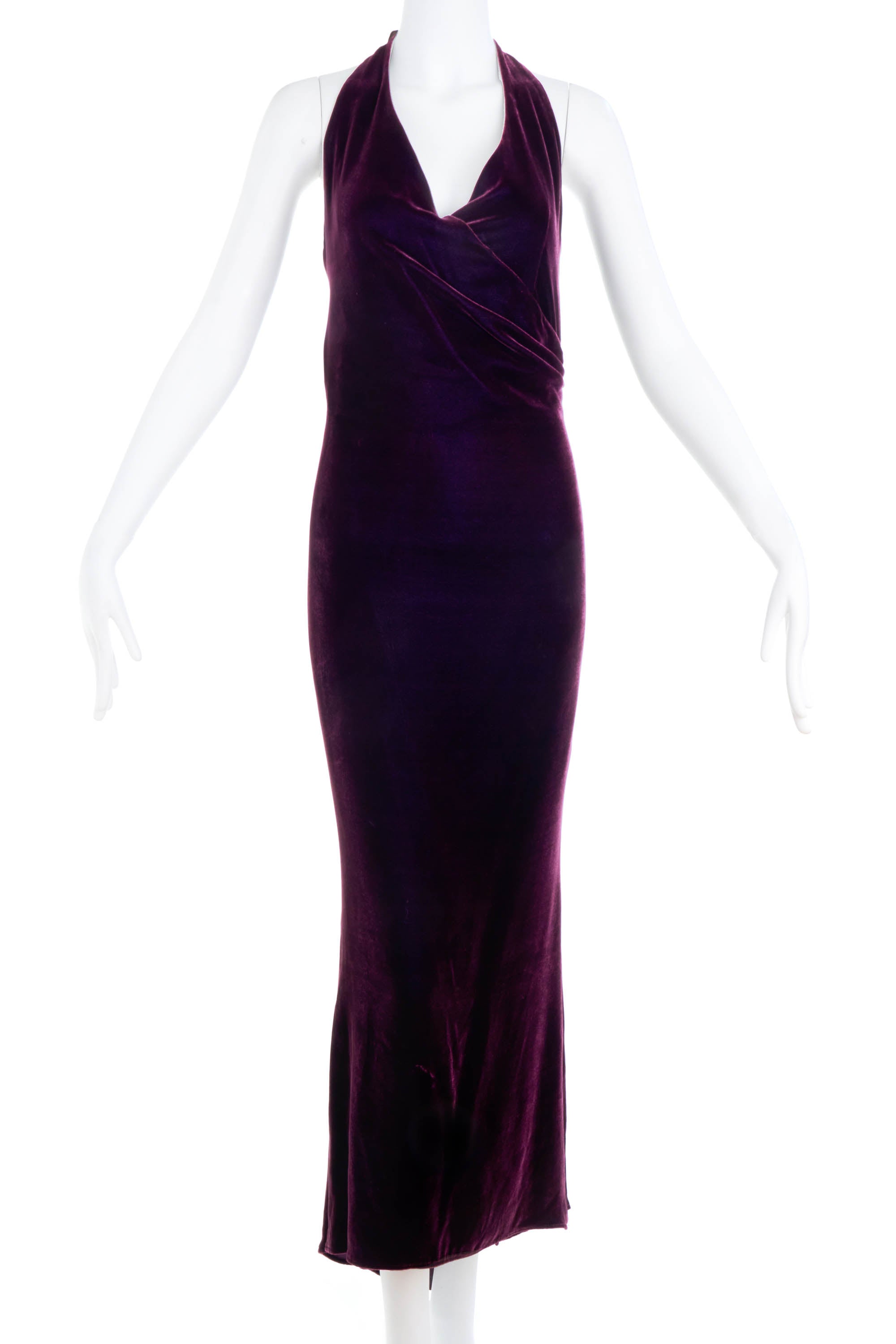 Chloe Maroon Velvet Halter Dress Long Size 2 - Foxy Couture Carmel Chloe Maroon Velvet Halter Dress Long Size 2 - Foxy Couture Carmel