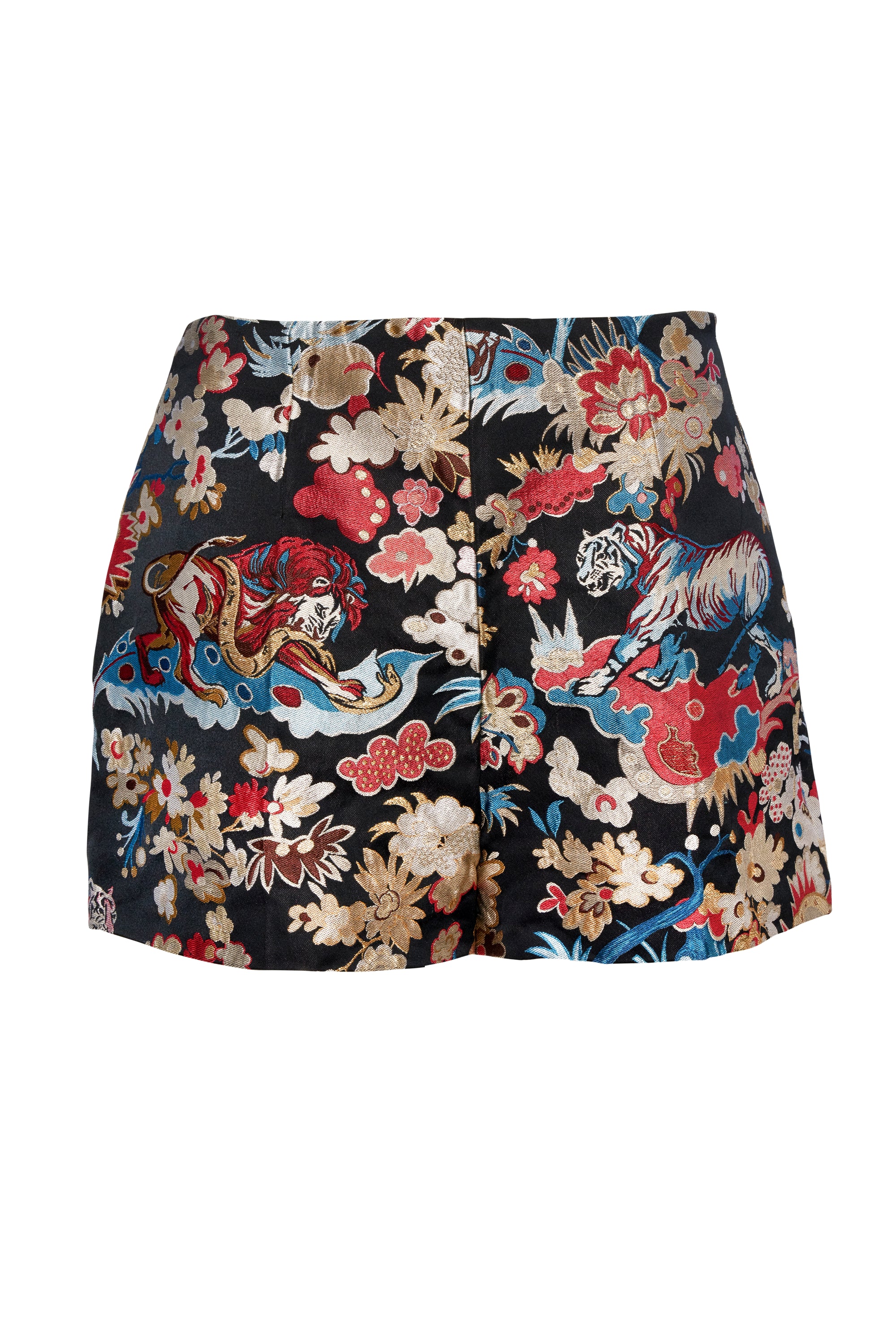Christian Dior Brocade Lion and Tiger Pattern Shorts