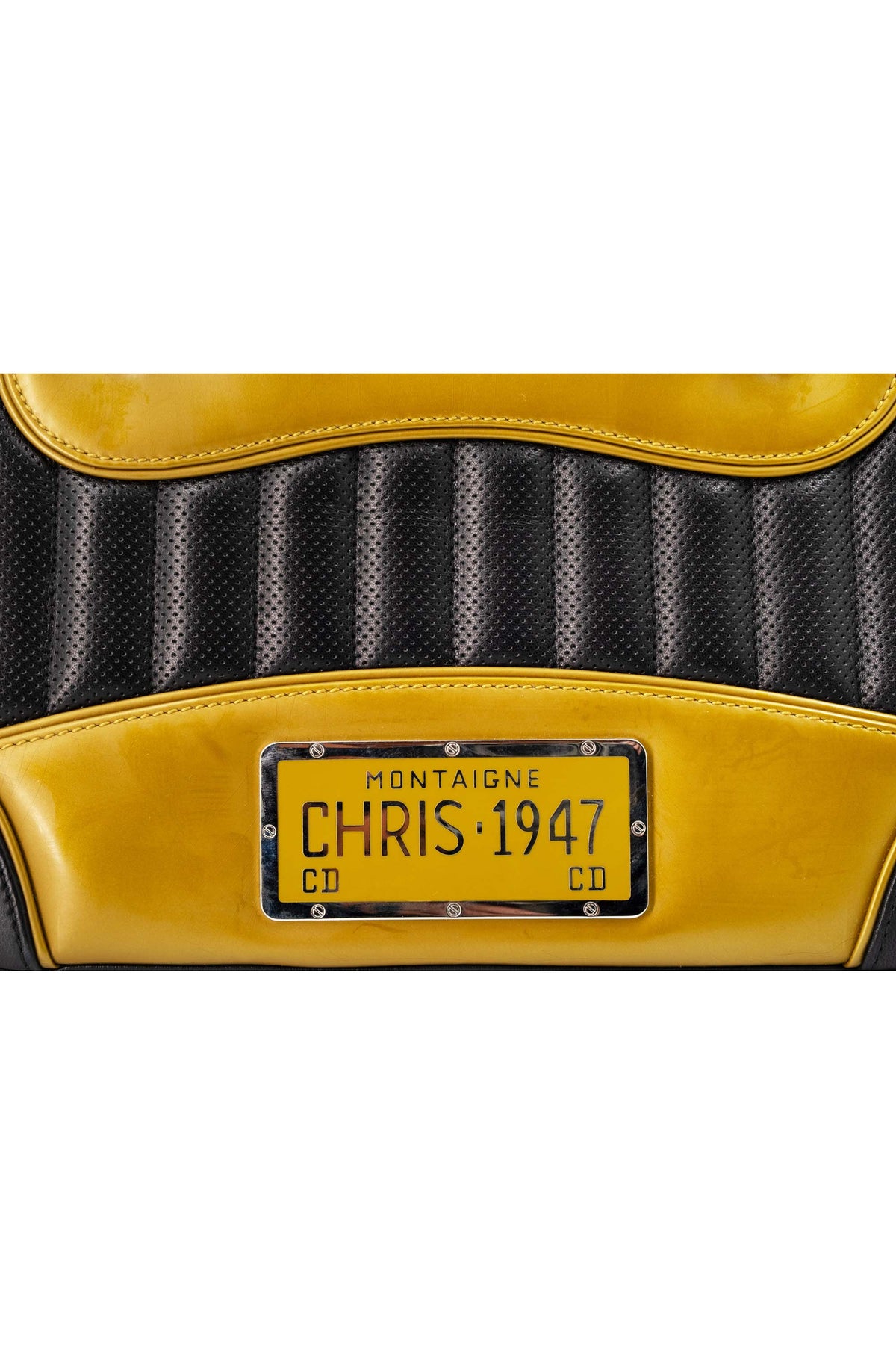 Christian Dior Black/Gold Patent Cadillac Chris Montaigne Purse 2001 Size MM