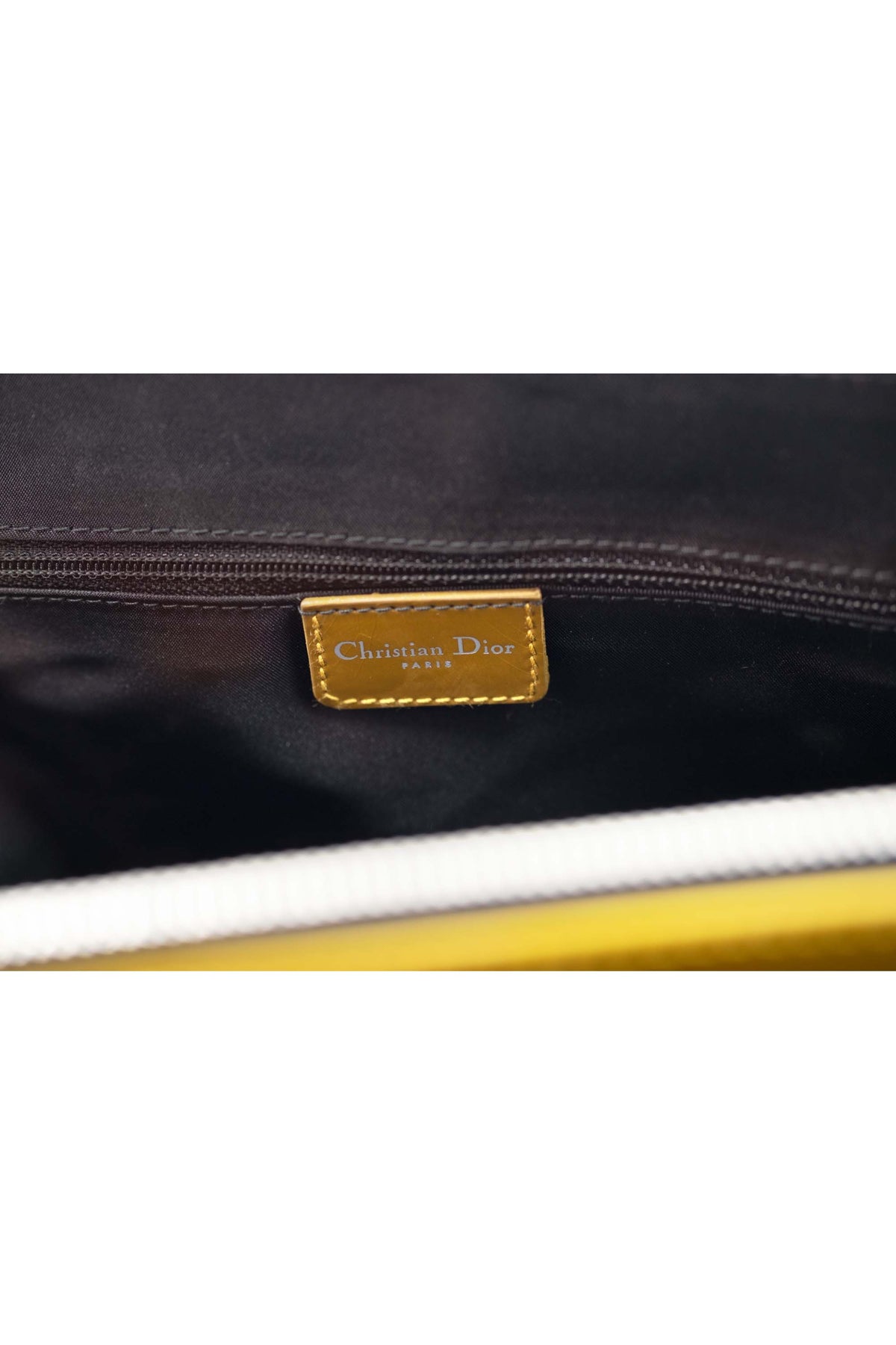 Christian Dior Black/Gold Patent Cadillac Chris Montaigne Purse 2001 Size MM