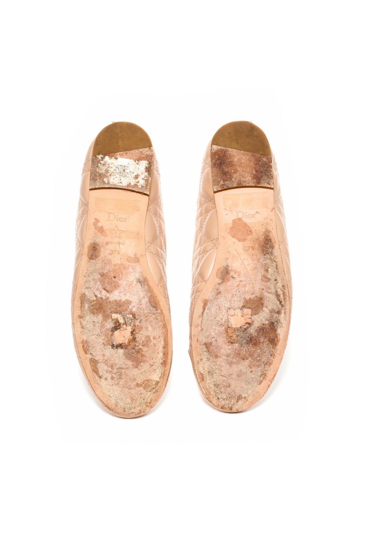 Dior Nude Cannage Ballet Flat With Pearl Size 37.5