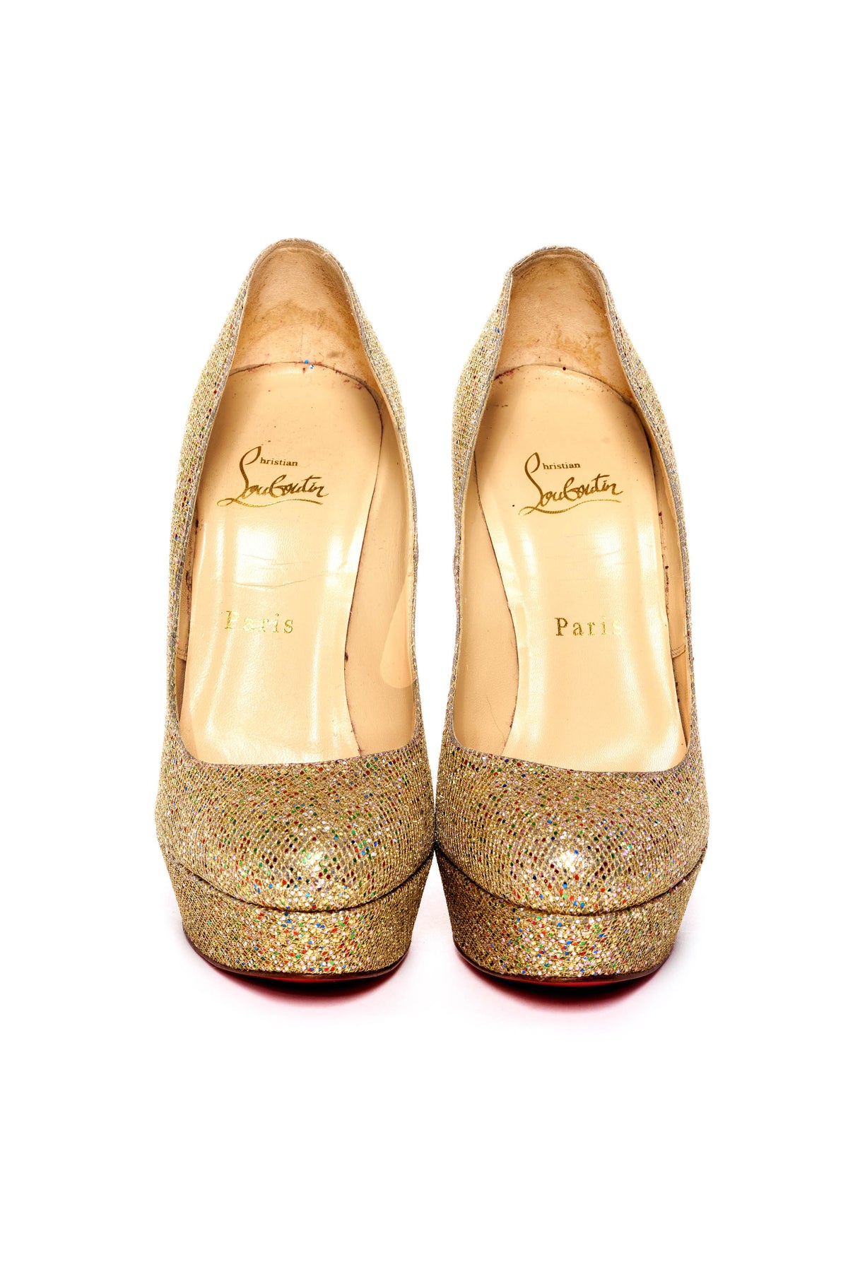 Christian Louboutin Multicolor Disco Platform Pumps Size 38