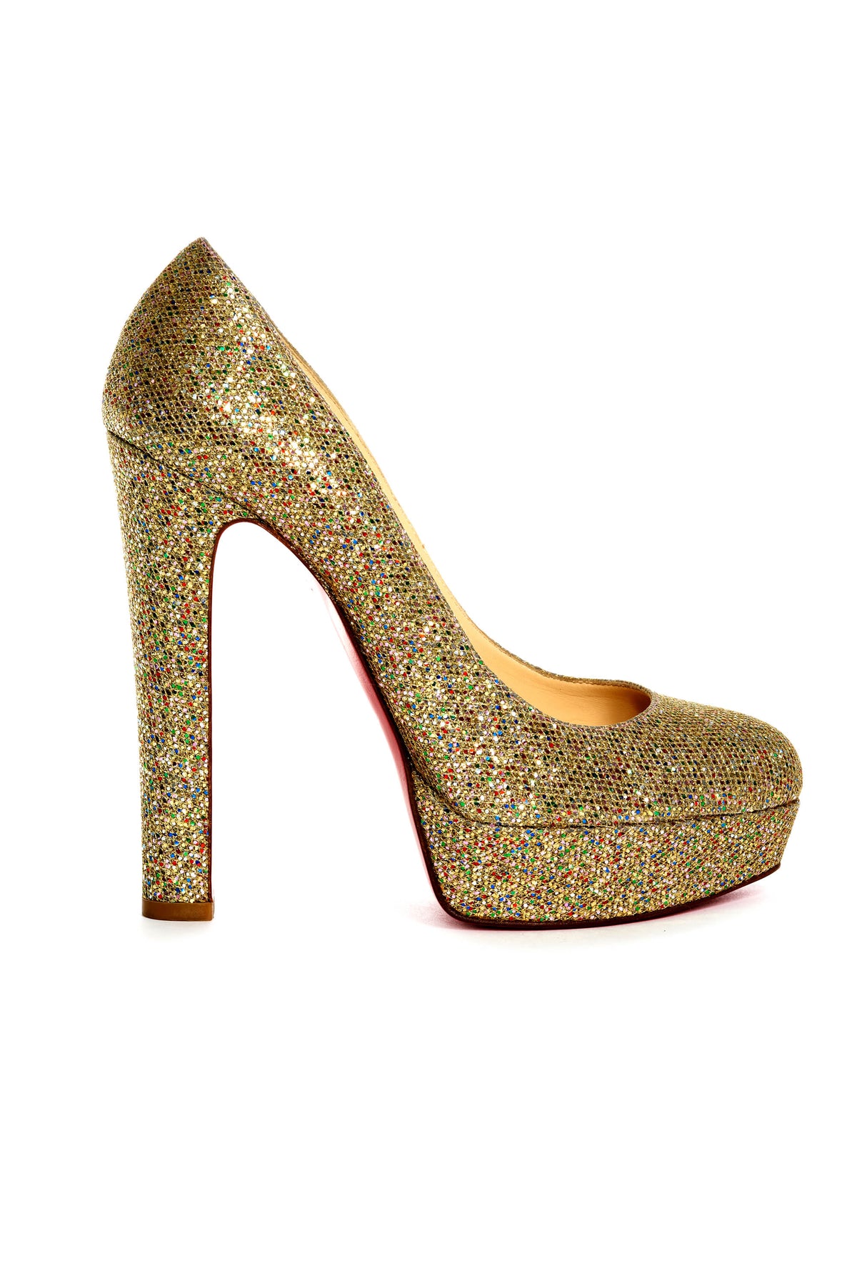 Christian Louboutin Multicolor Disco Platform Pumps Size 38