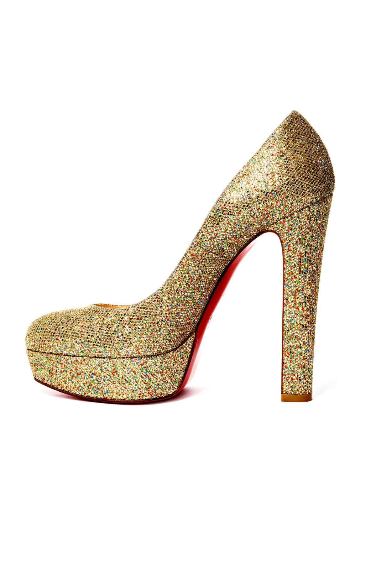 Christian Louboutin Multicolor Disco Platform Pumps Size 38