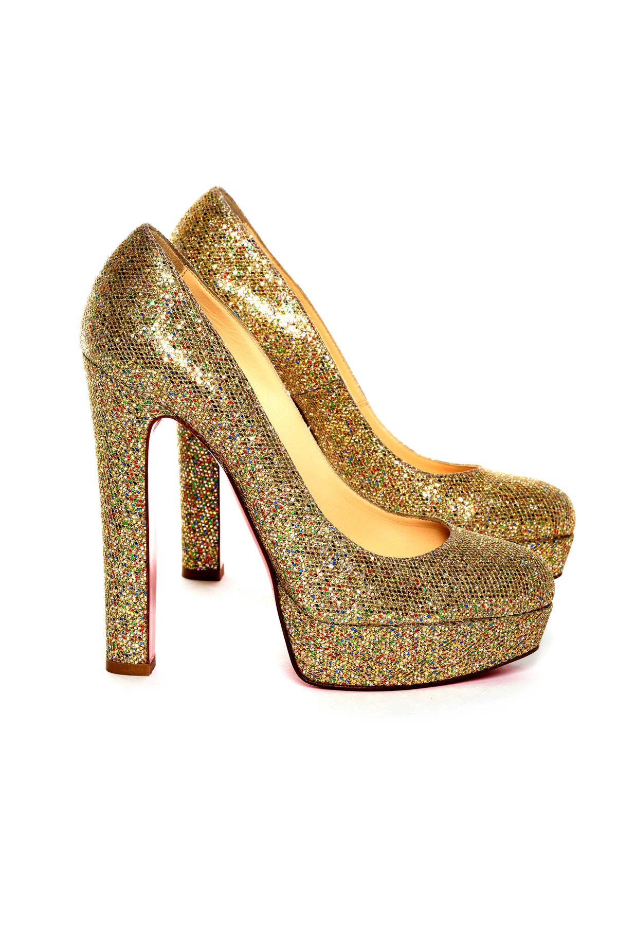 Christian Louboutin Multicolor Disco Platform Pumps Size 38