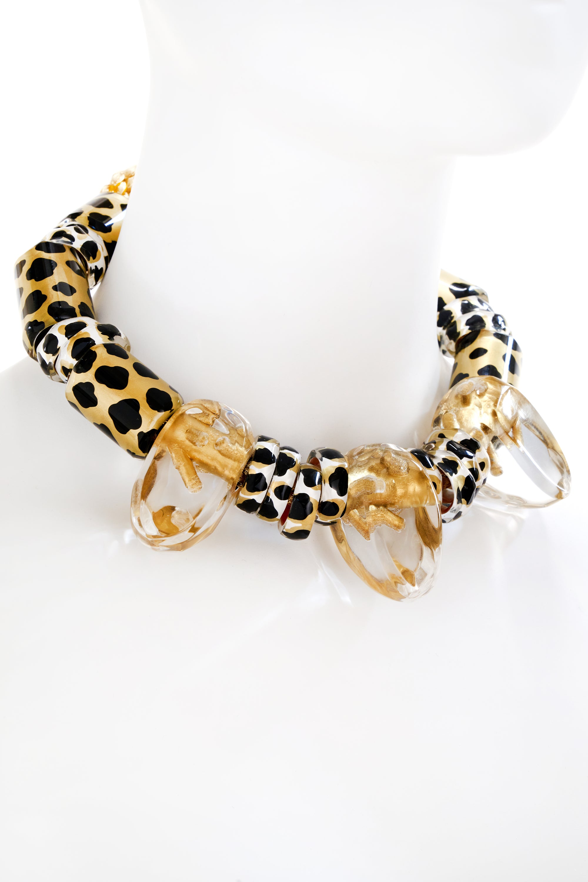 Christina McCarthy Lucite Leopard Choker