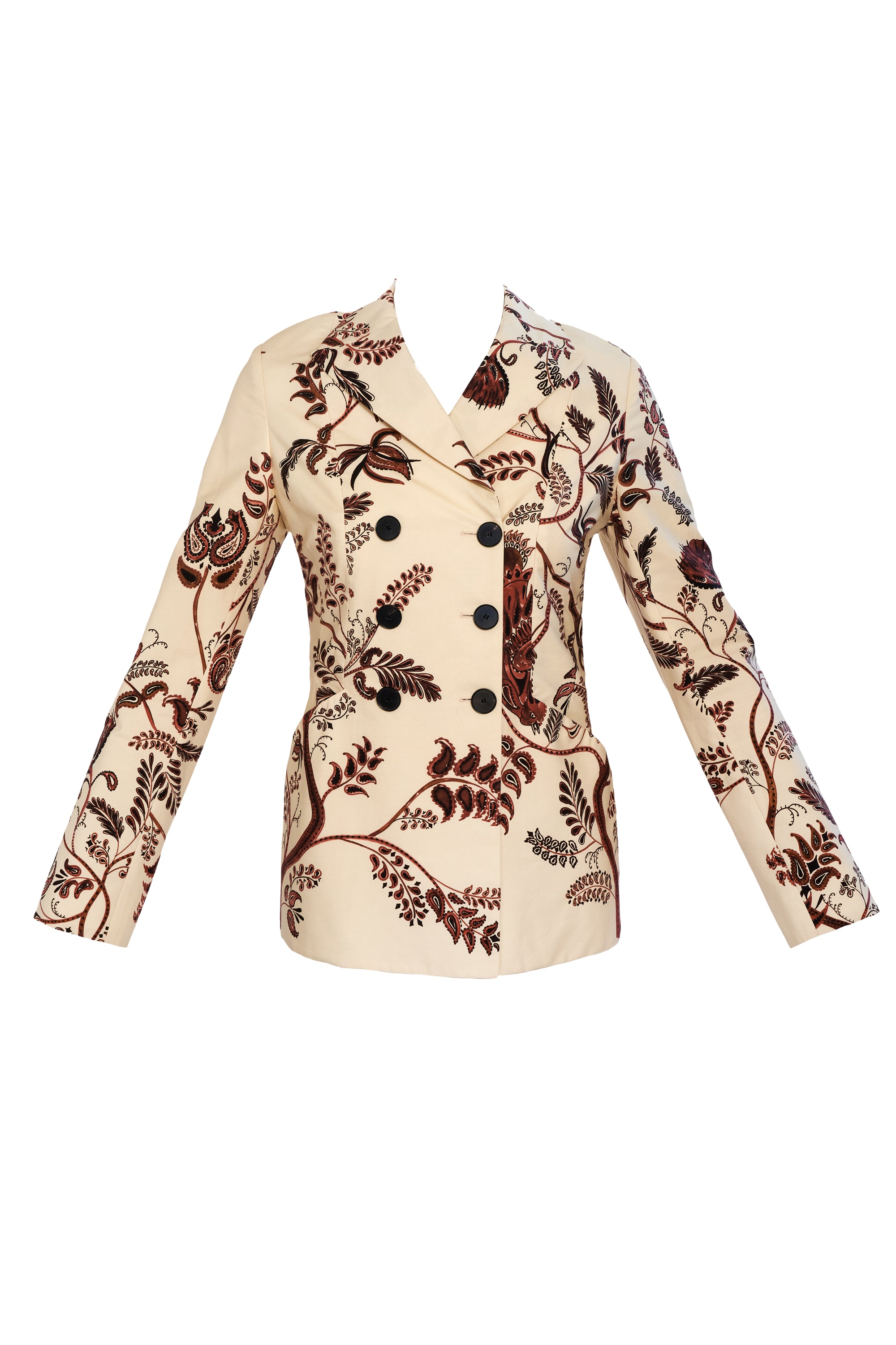 Christian Dior Beige Cotton Pattern Jacket Size 6