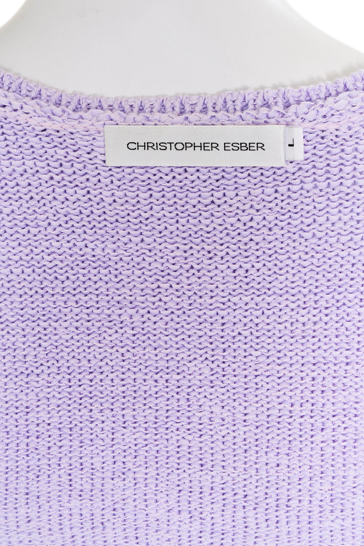 Christopher Esber Lavender Knit Crop Top and Skirt Set Size Large