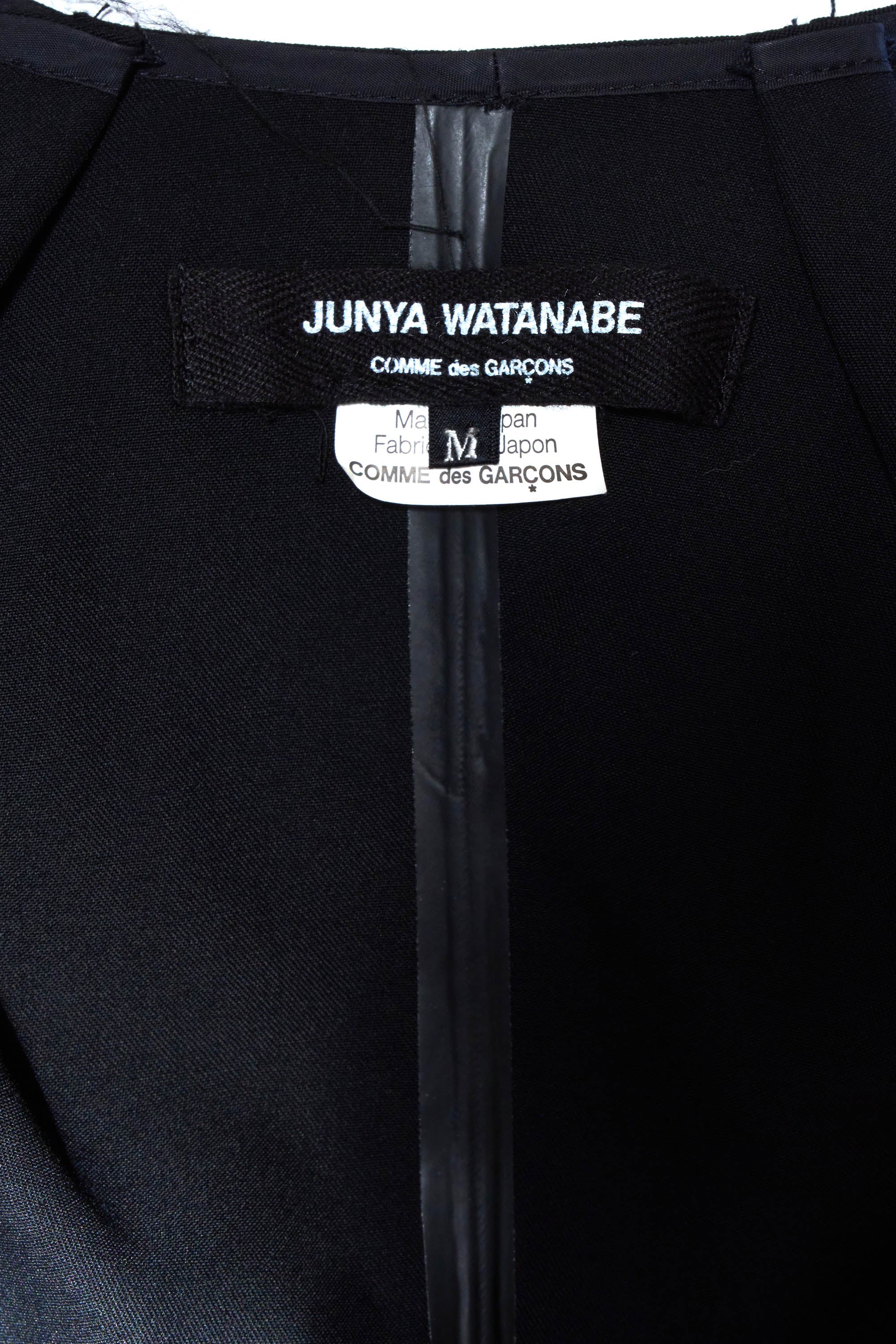 Comme des Garcons Junya Watanabe Black Sleeveless Horn Dress Size