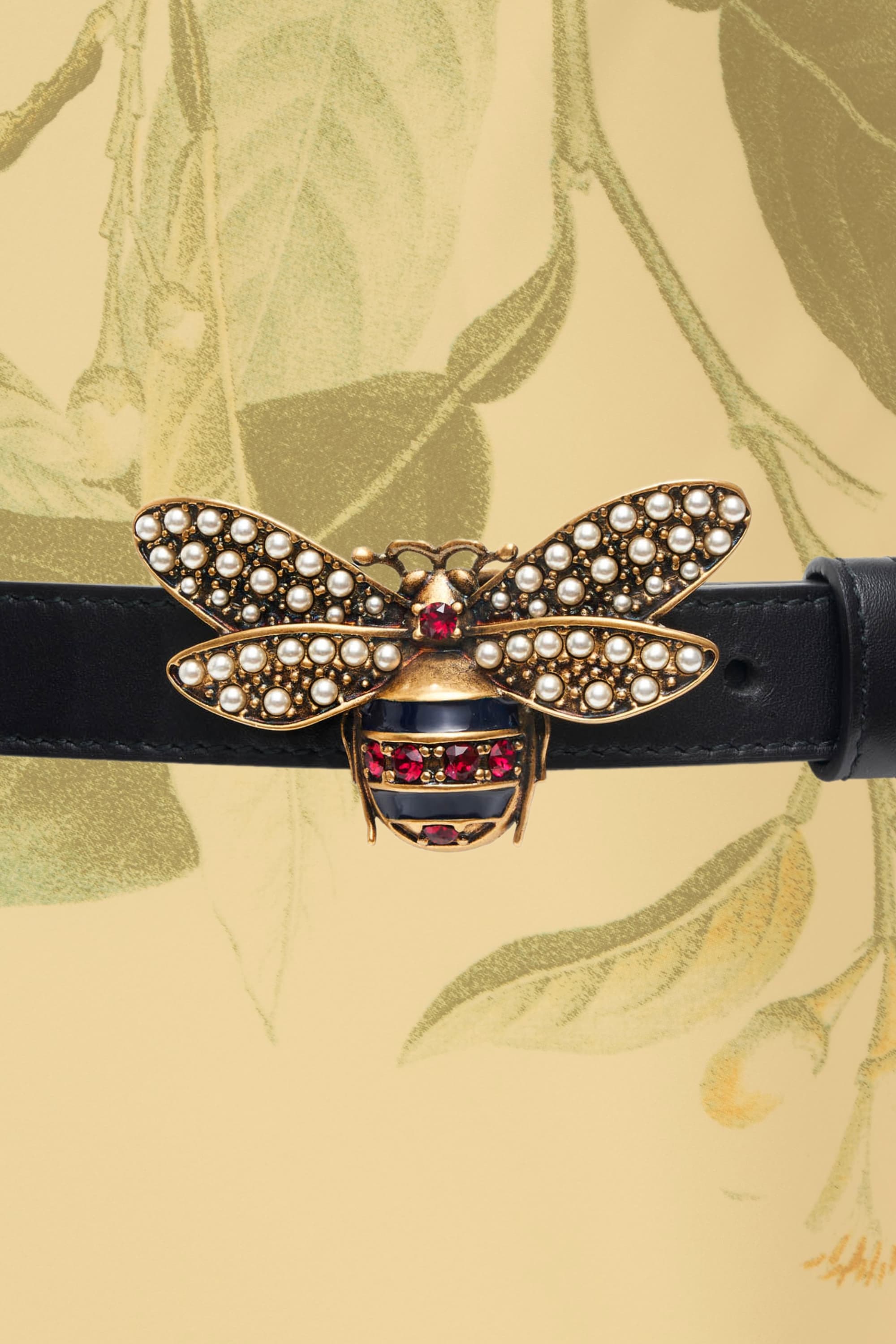 Gucci Queen Bee Leather Belt, New Arrivals