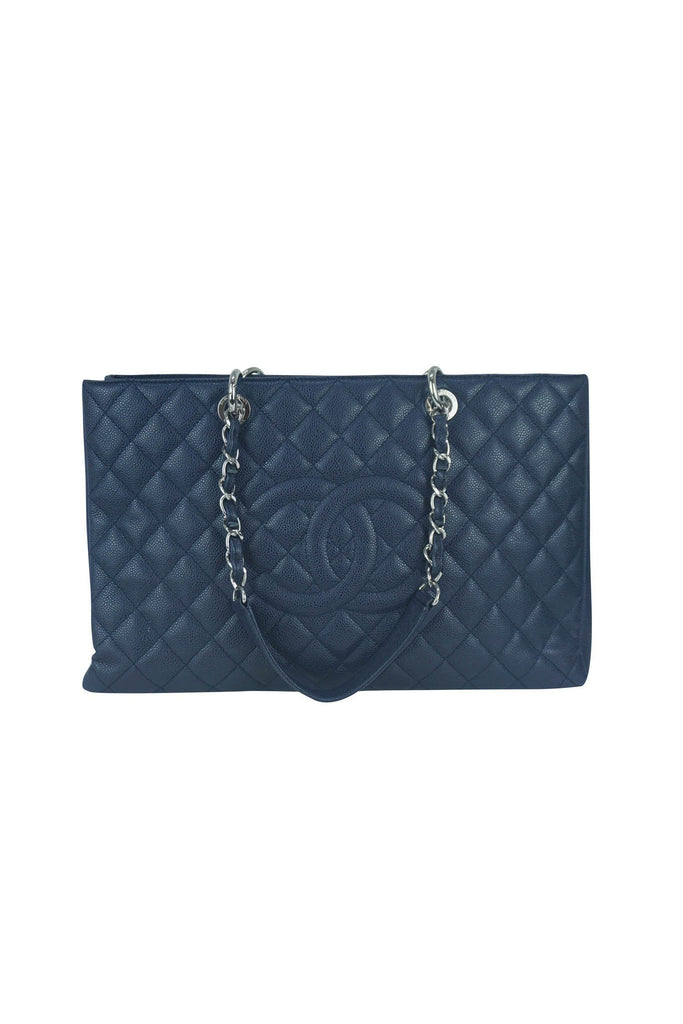 Sold-CHANEL Caviar Quilted Grand Shopping Tote Blue GST – Preloved Lux