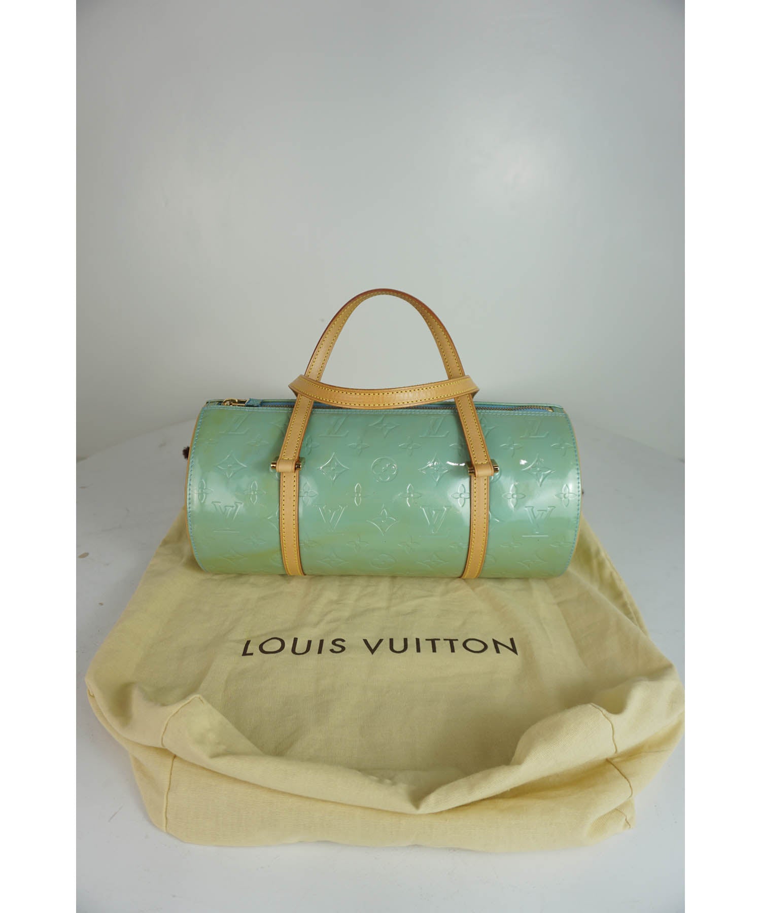 Louis Vuitton Baby Blue /Green Vernis Papillion Purse