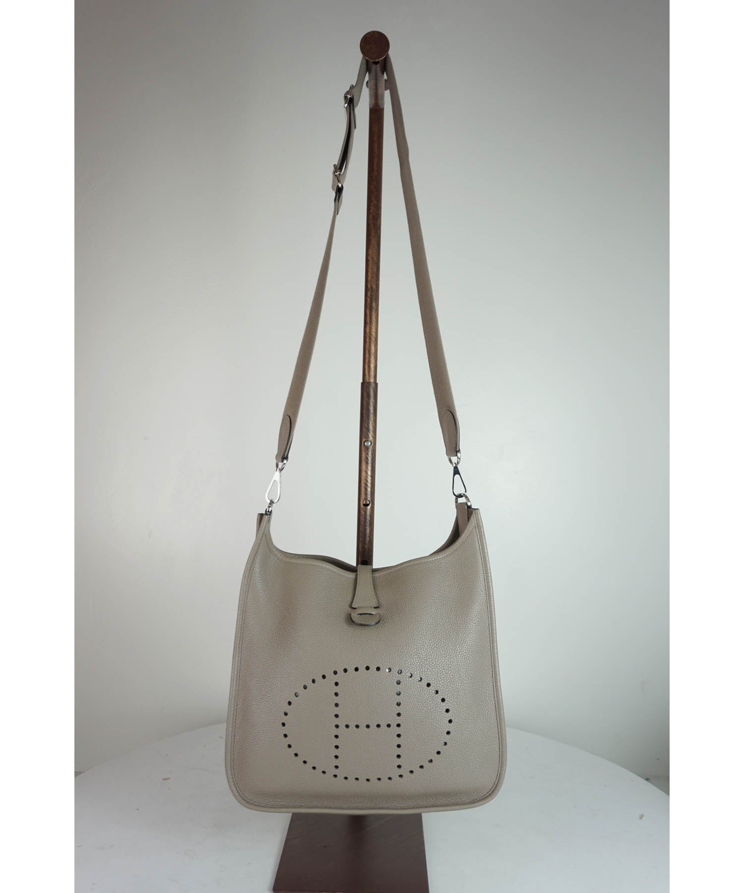 Hermes Evelyne Mini in Gris Asphalt