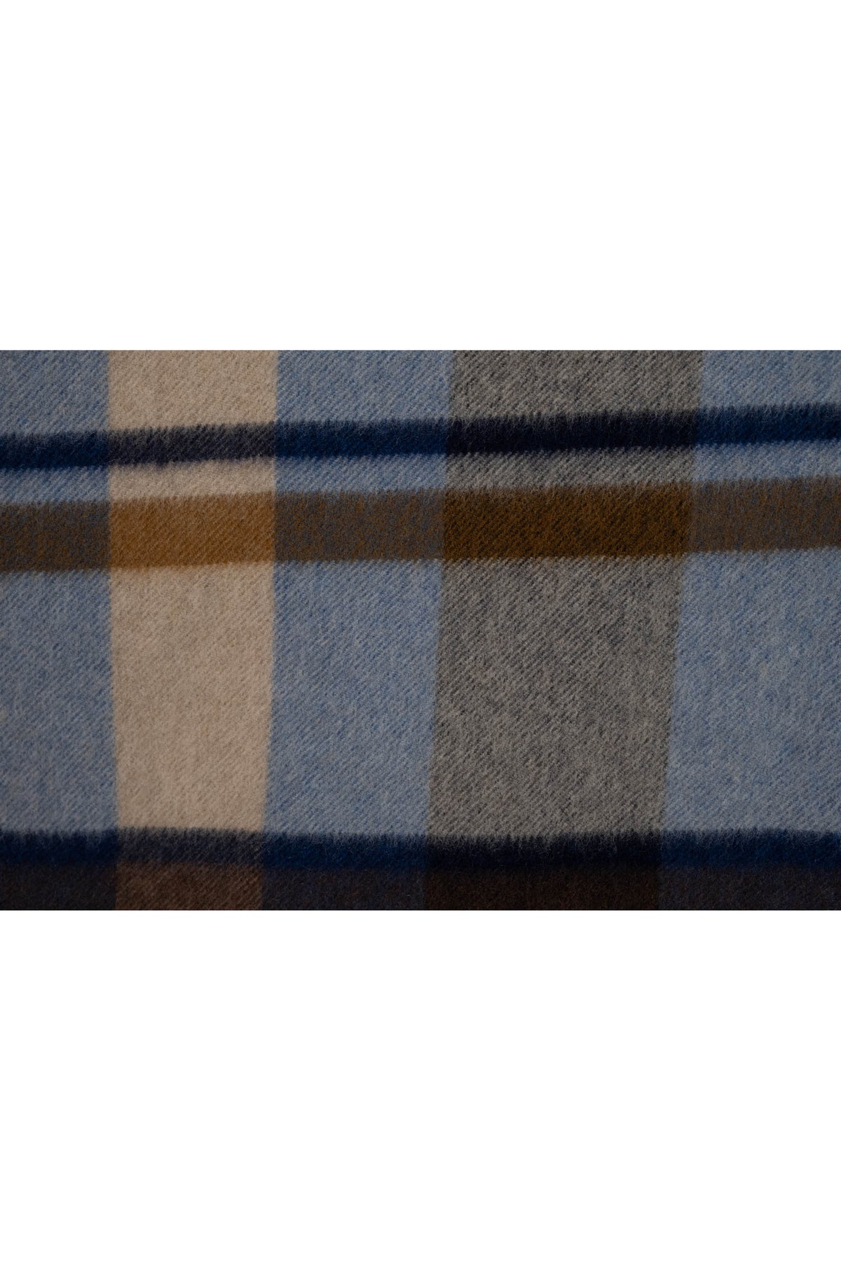 Loro Piana Brown Blue Gray Plaid Hooded Cashmere Cape Size Small