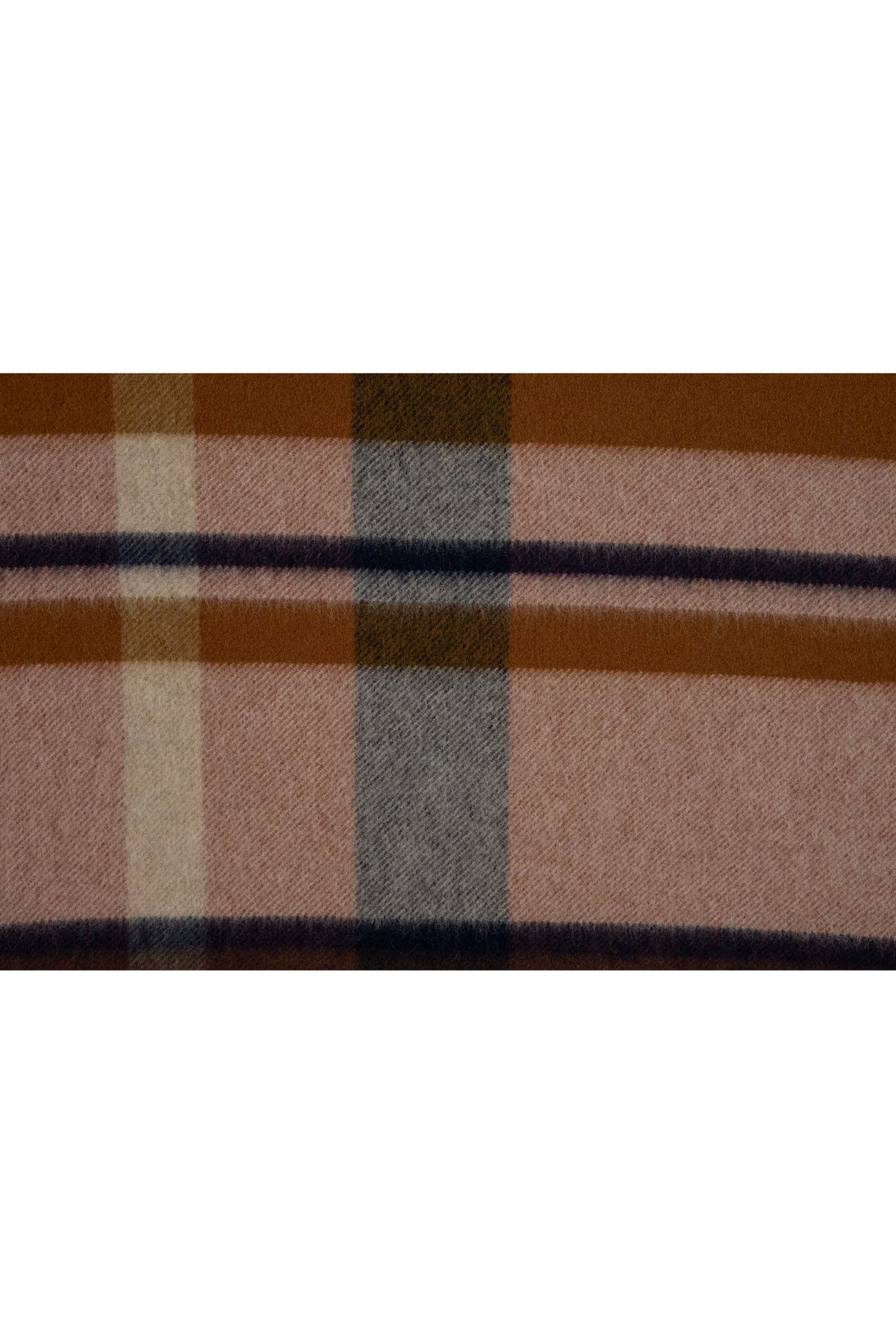 Loro Piana Brown Blue Gray Plaid Hooded Cashmere Cape Size Small