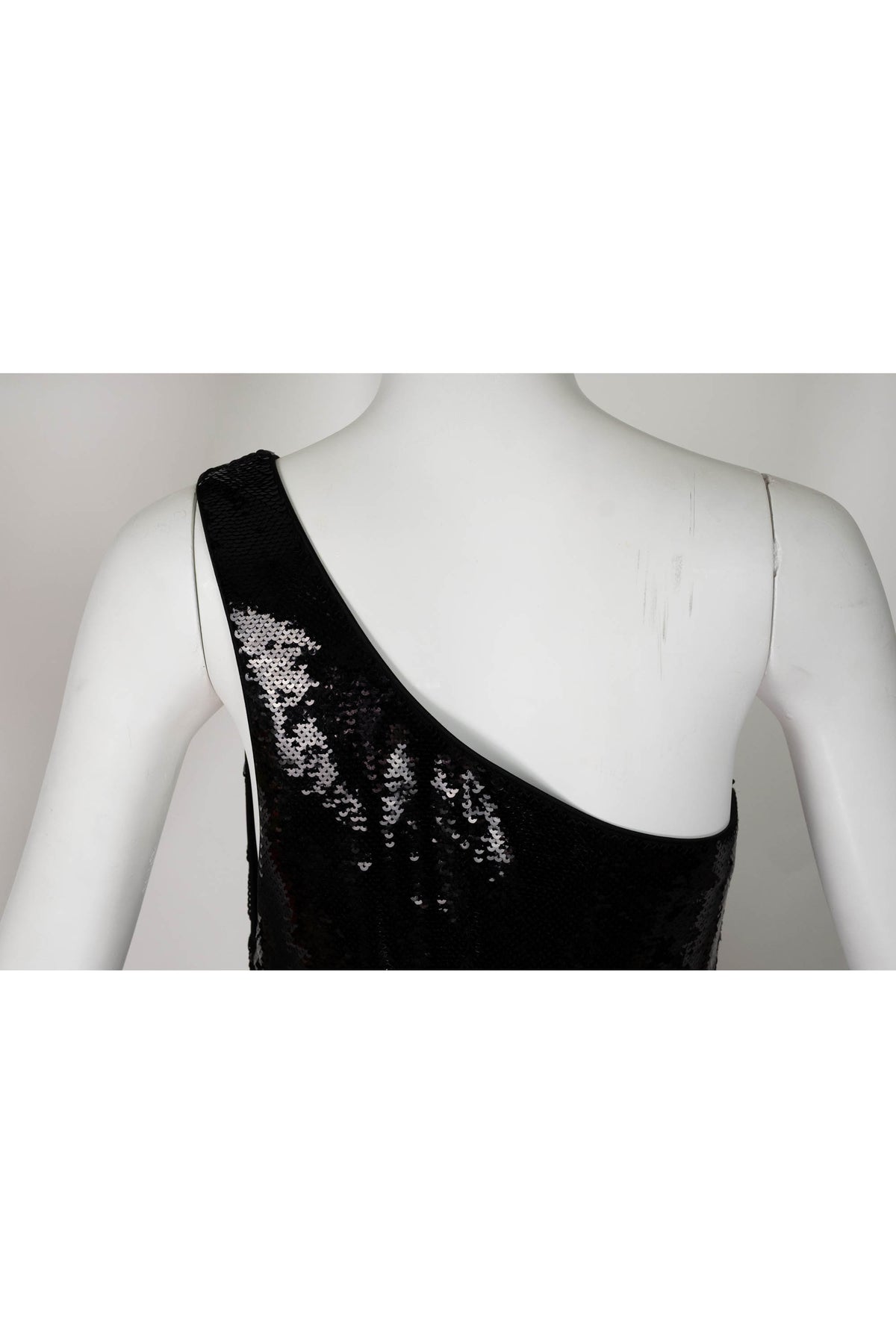 Tom Ford Black Sequins Off the Shoulder Mermaid Gown Size Small