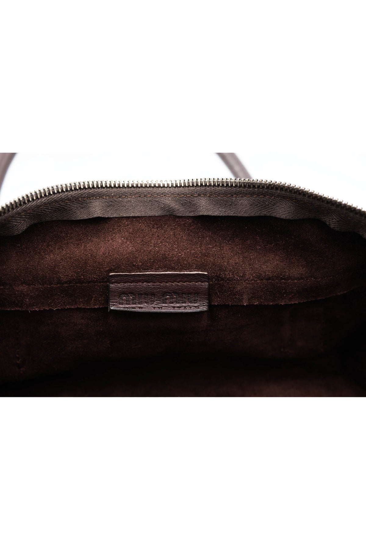 Miu Miu Brown Leather Dual Handle Purse