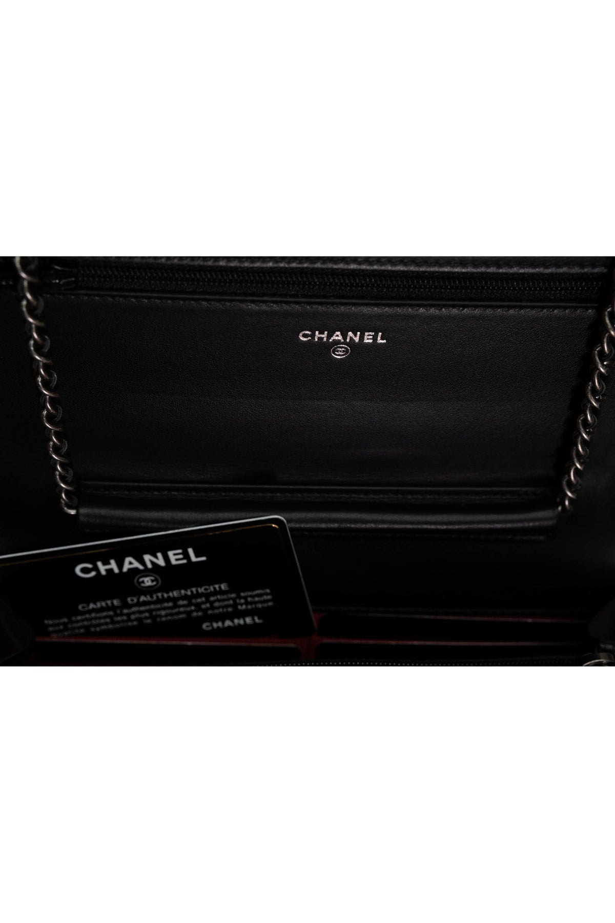 Chanel Size Small Beige Black Gabrielle Wallet on Chain Purse