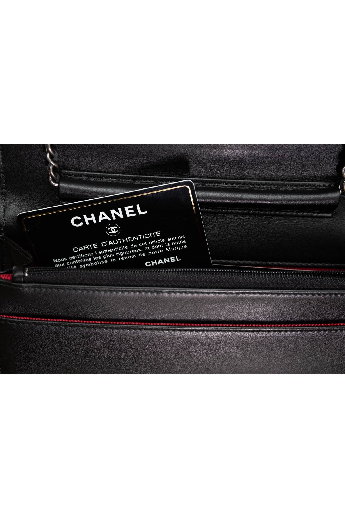 Chanel Size Small Beige Black Gabrielle Wallet on Chain Purse