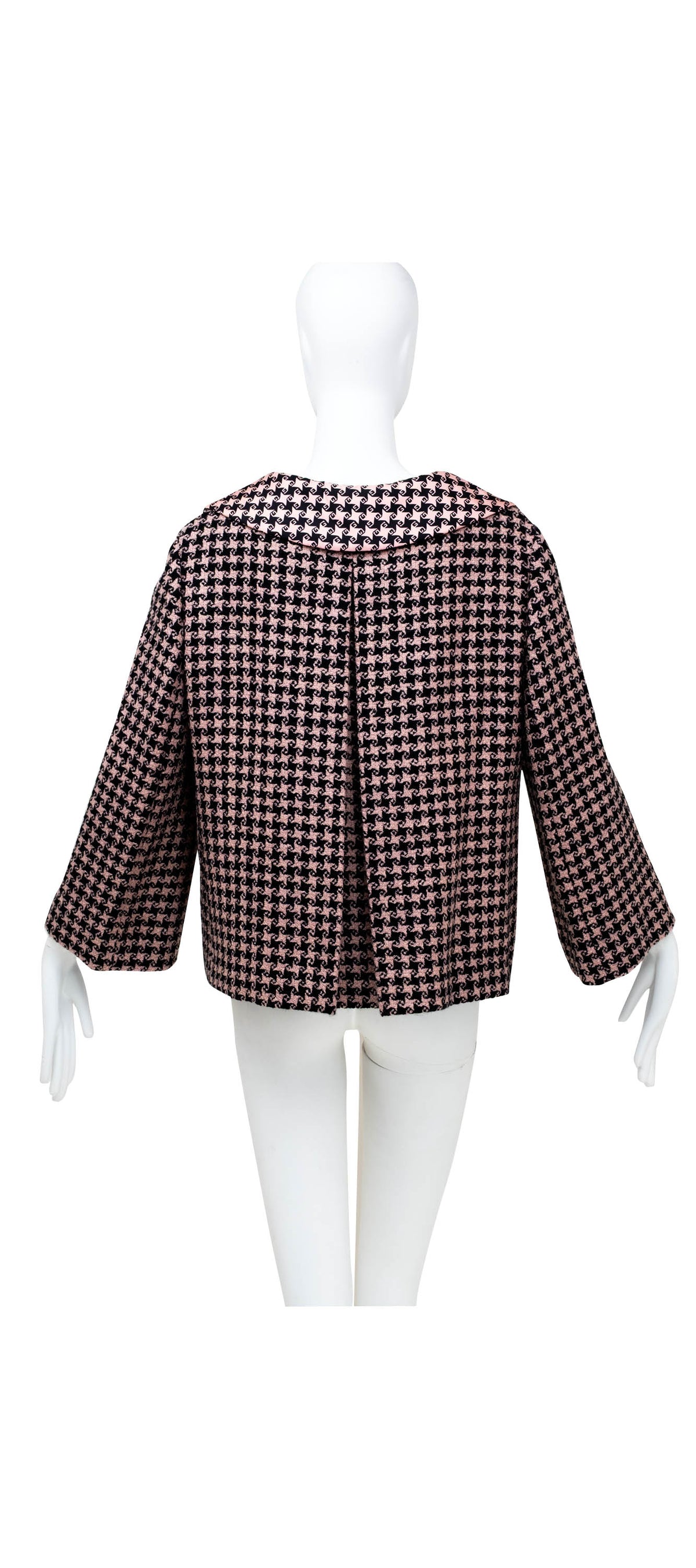 Gucci Salmon and Black Square G Print Wool Jacket Size 40 2022