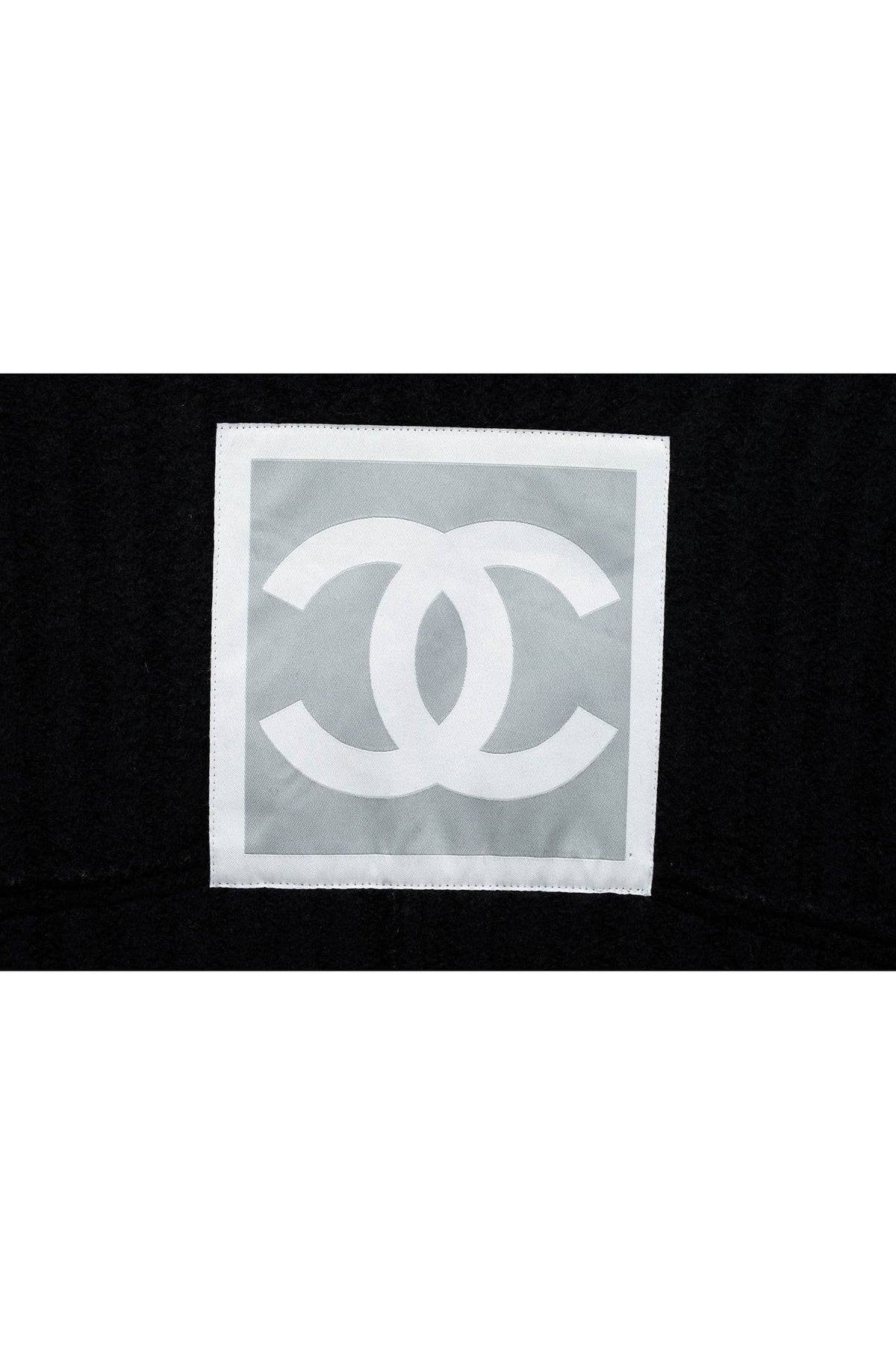 Chanel ID Black and White Trim Pea Coat Size 38