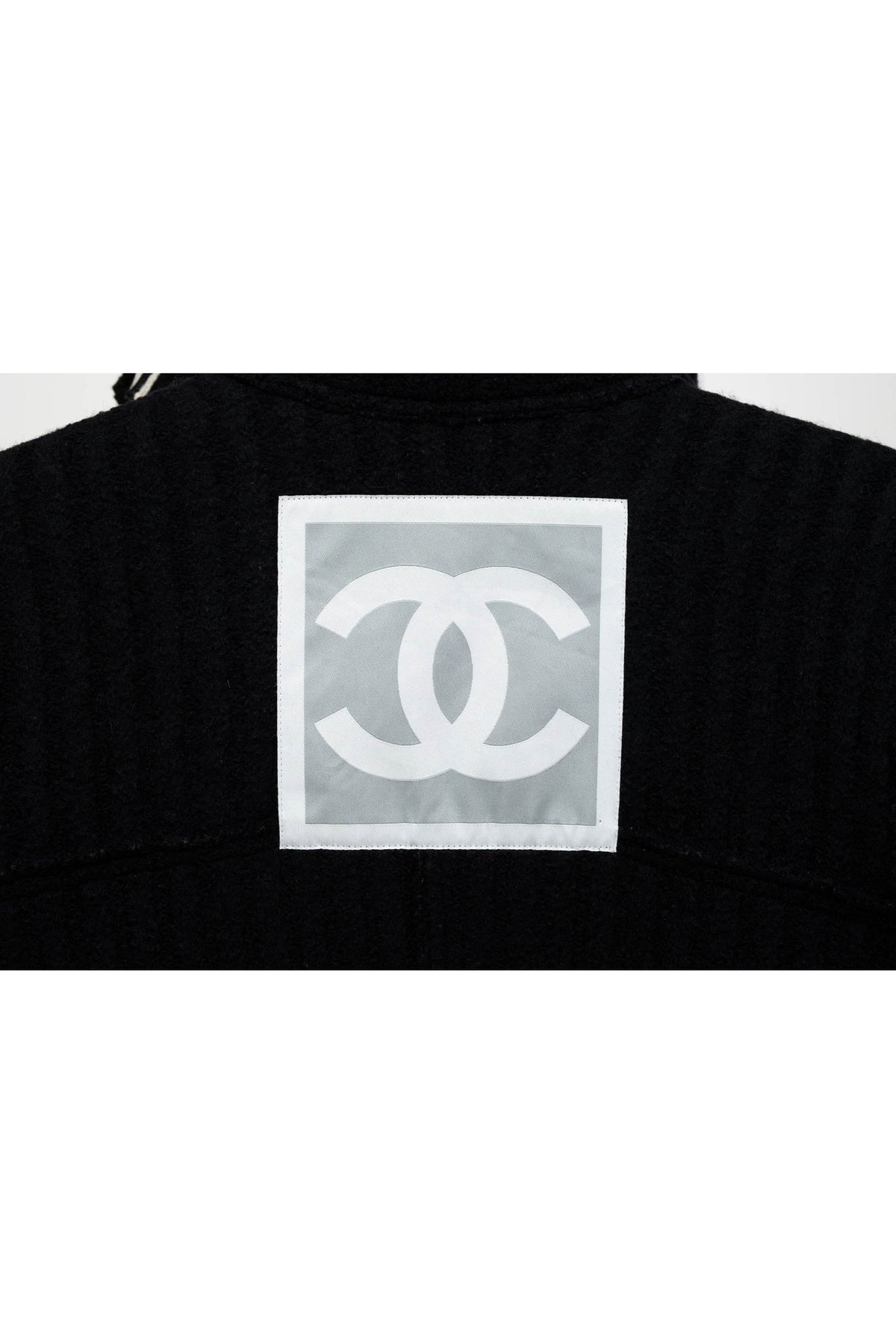 Chanel ID Black and White Trim Pea Coat Size 38