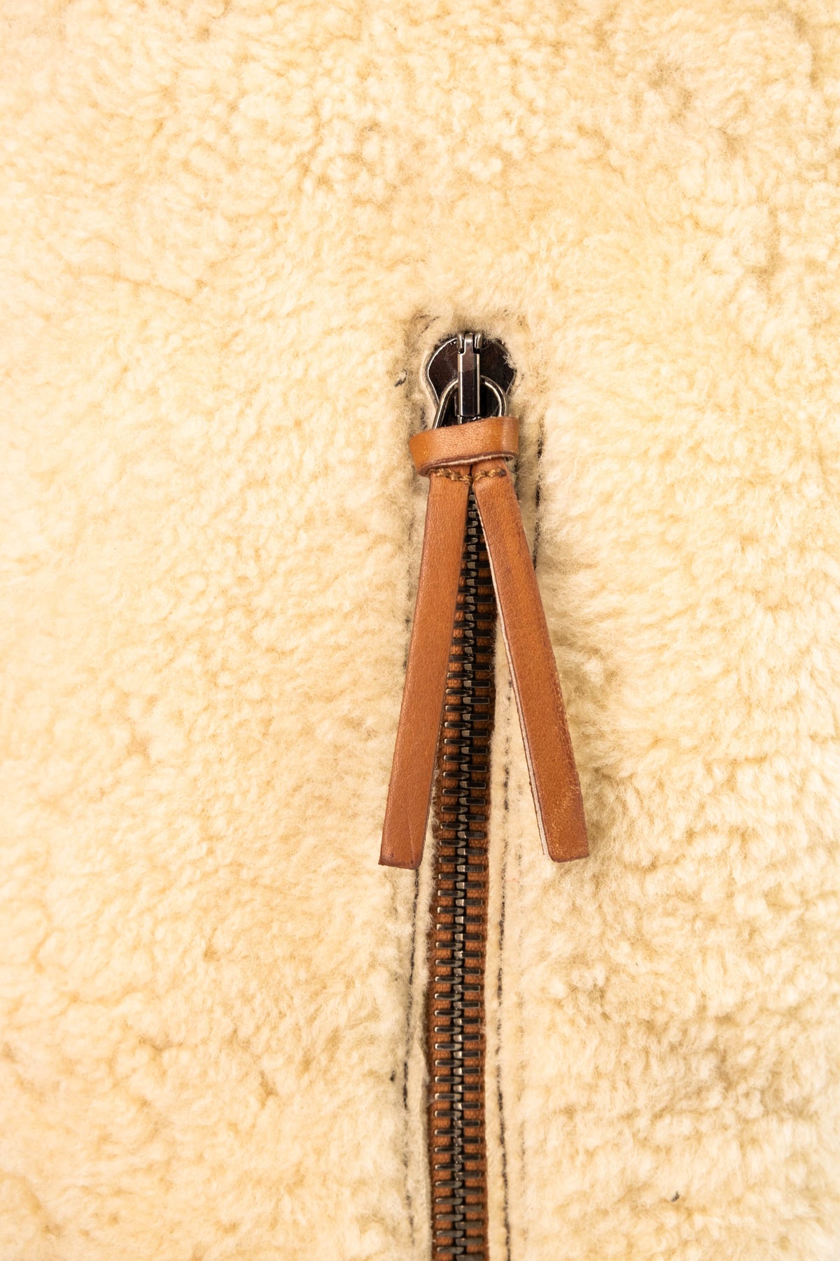 Miu Miu Tan Leather Cream Embroidered Shearling Campus Boots Size 39