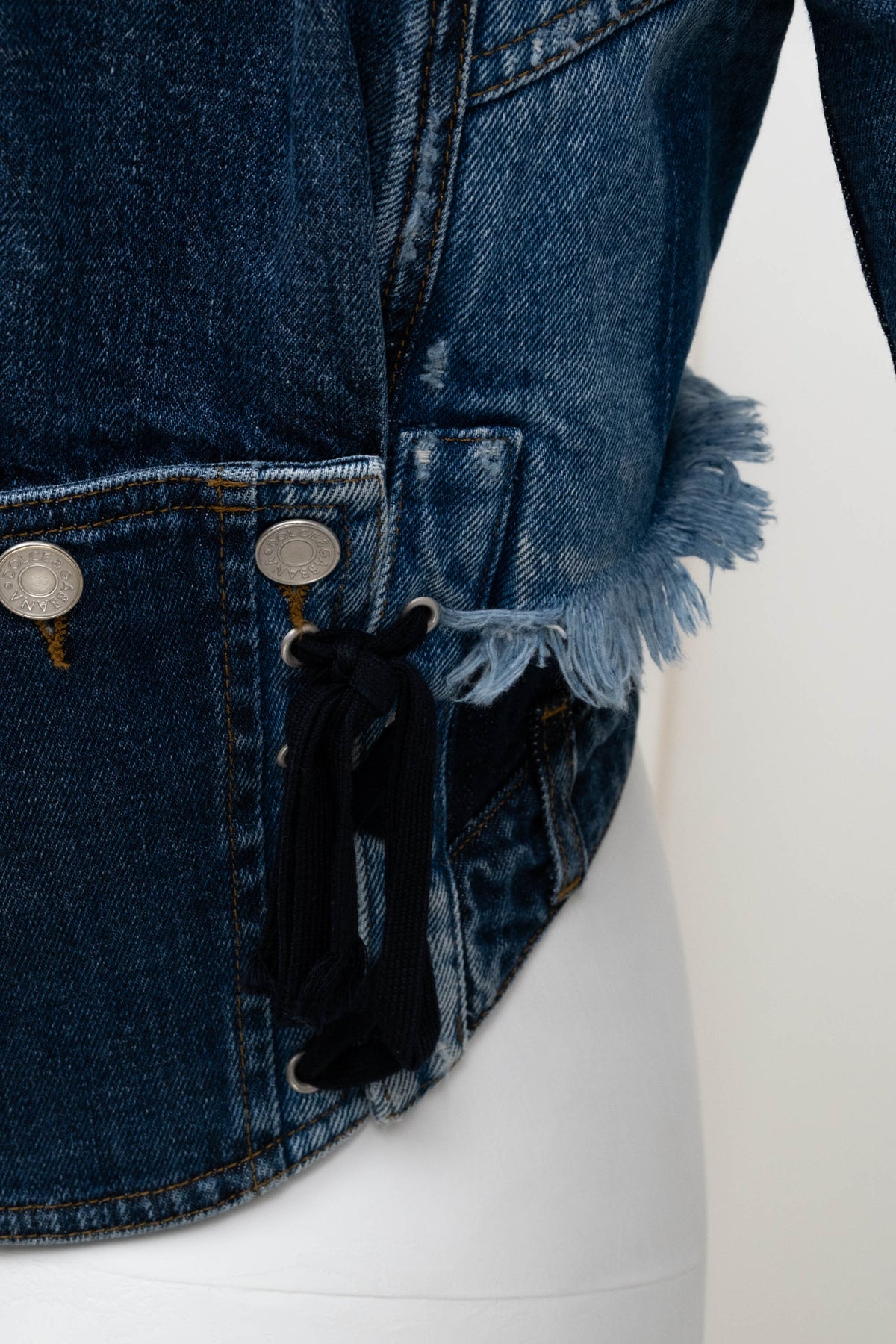 Dolce & Gabbana Denim Cropped Jacket Size 44 2002