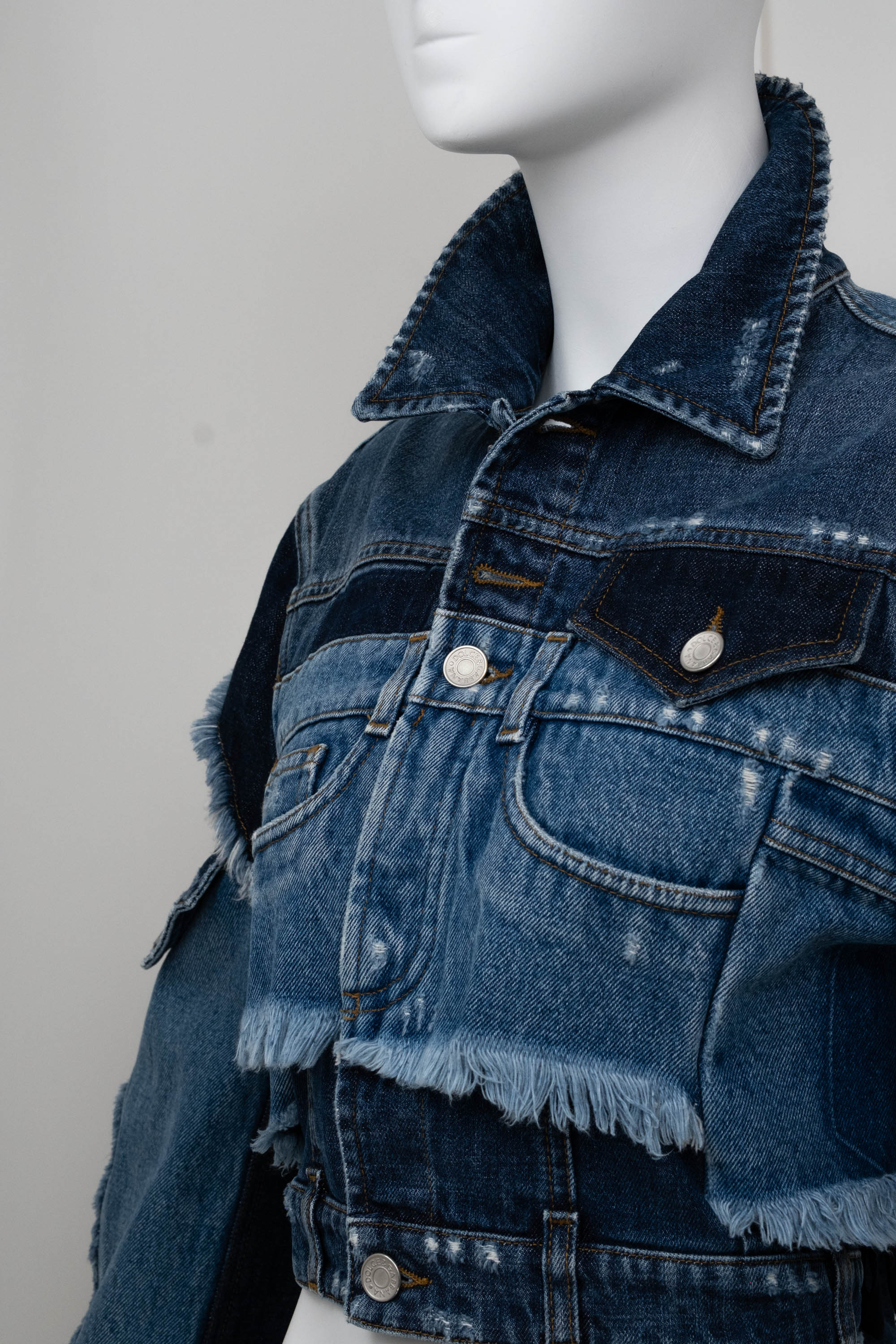 Dolce & Gabbana Denim Cropped Jacket Size 44 2002 - Foxy Couture