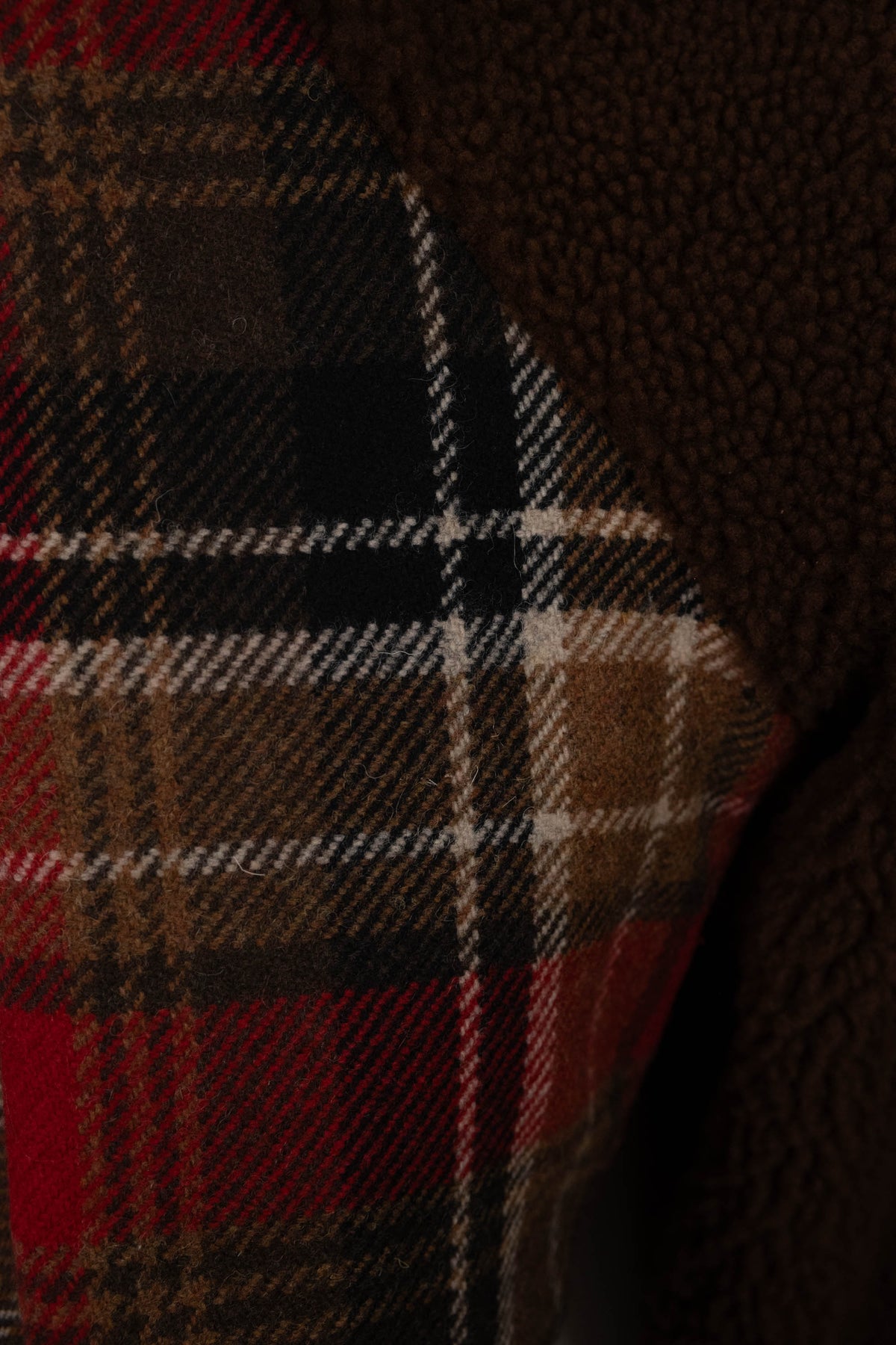 Gucci Plaid Men&#39;s Brown Leather Bomber Jacket Reversible Size 46
