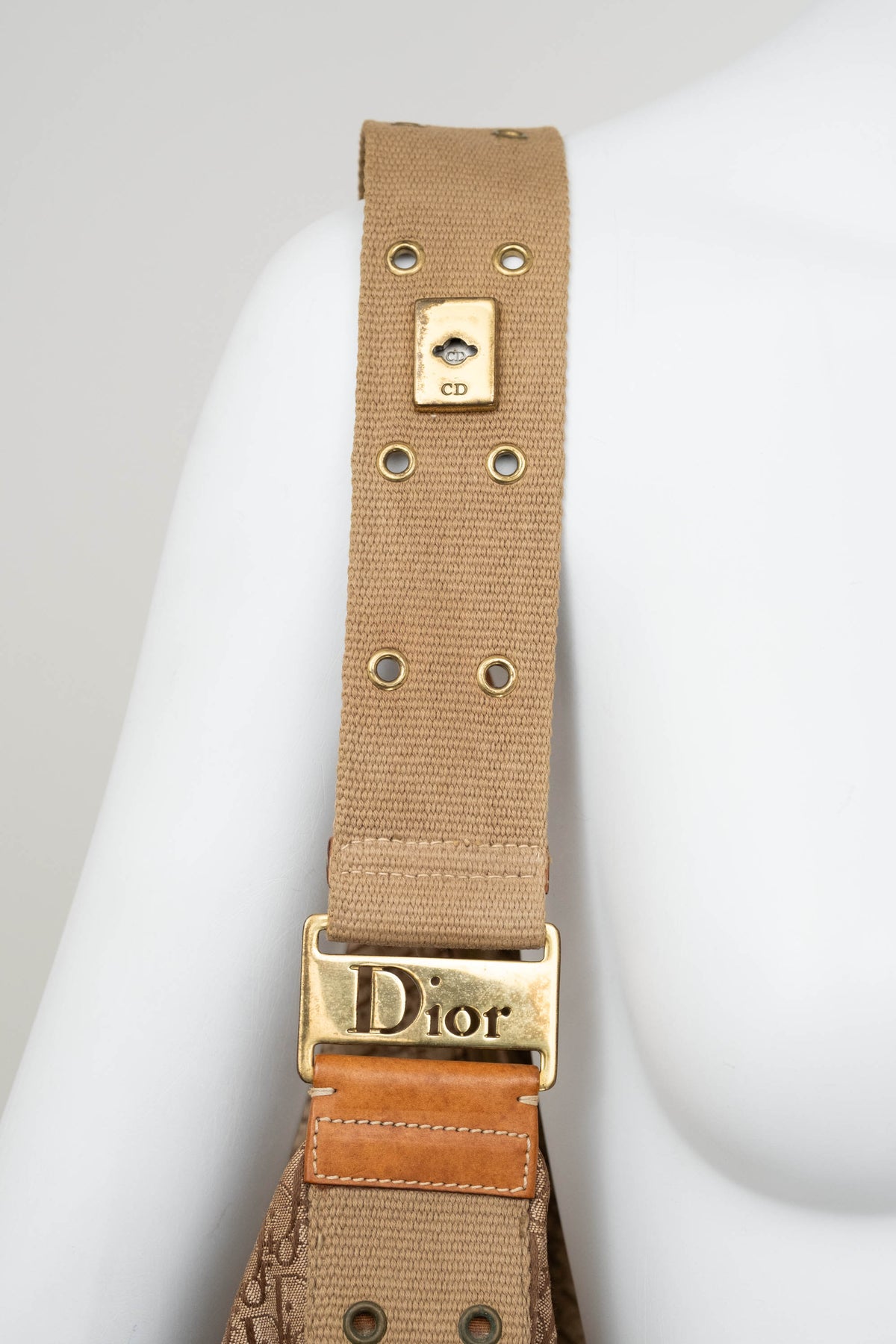 Christian Dior by Galiano Street Chic Oblique Brown Hobo Purse Y2K