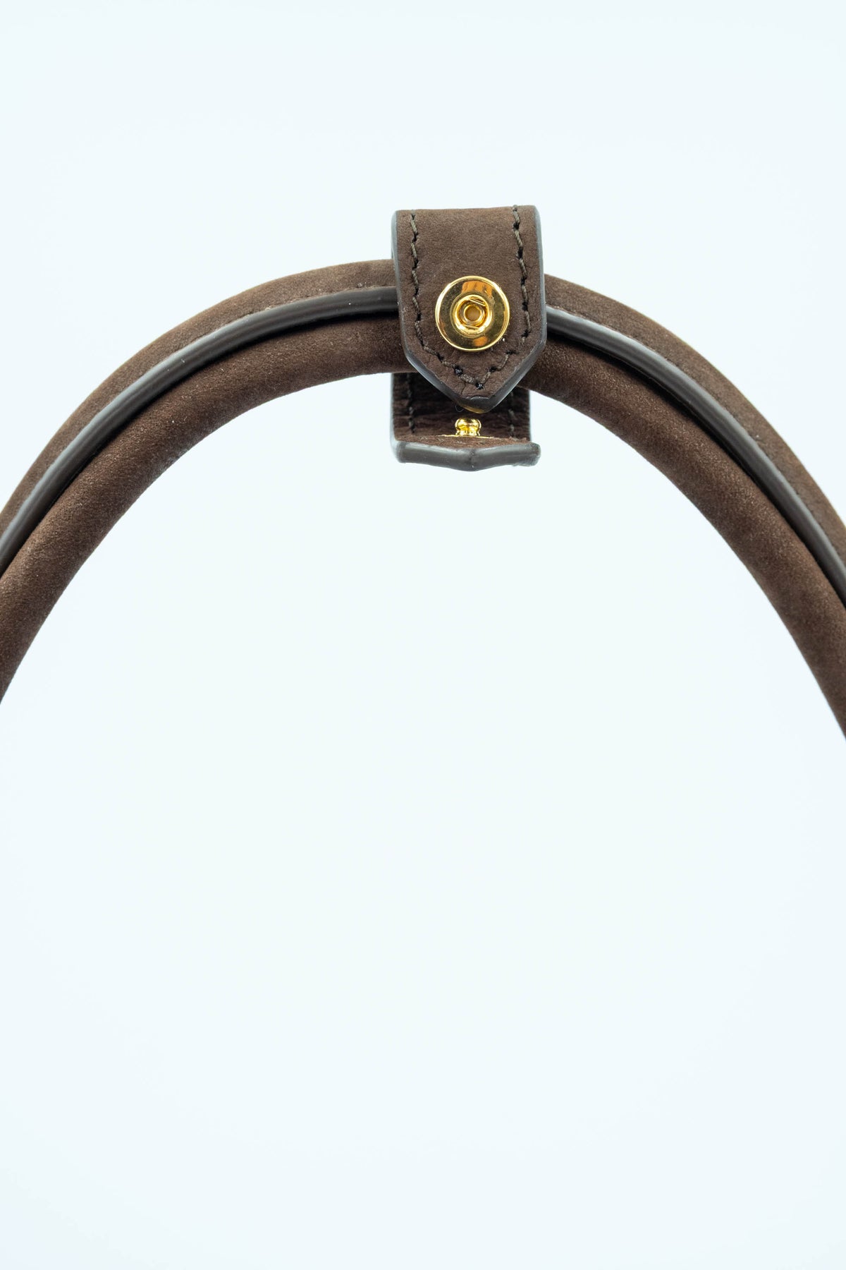 Alaia Brown Nubuck Le Teckel East/West Shoulder Bag