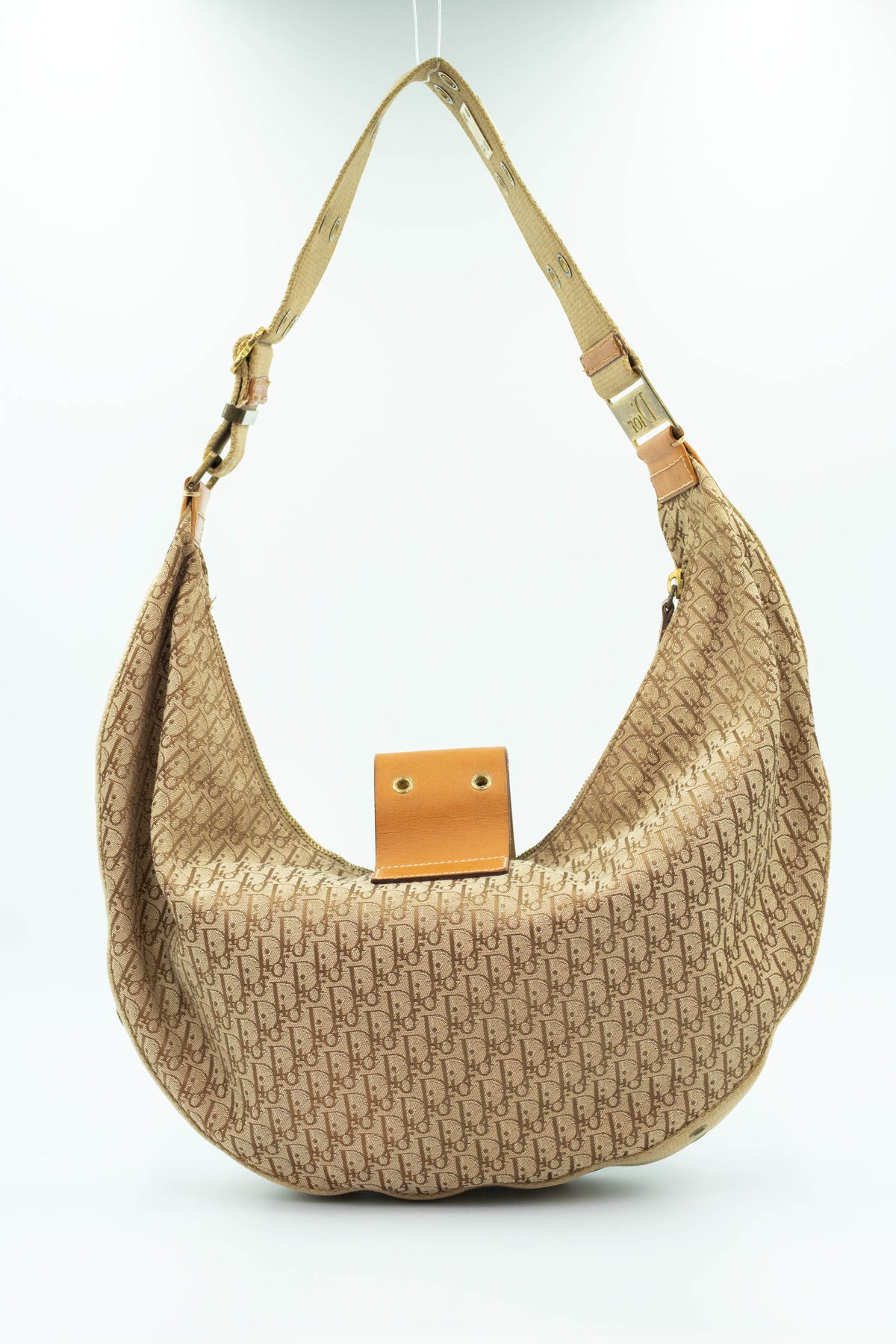 Christian Dior by Galiano Street Chic Oblique Brown Hobo Purse Y2K