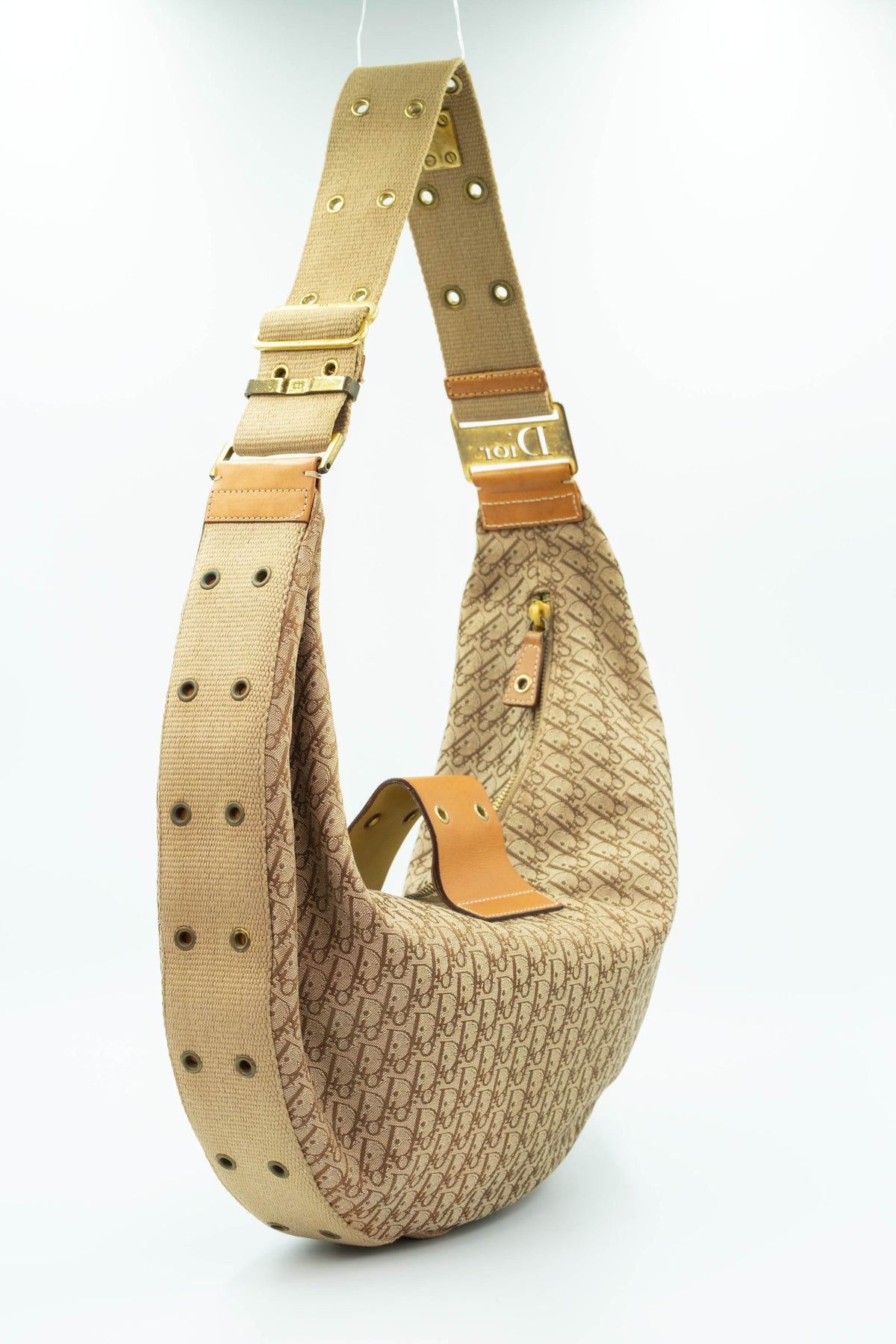 Christian Dior by Galiano Street Chic Oblique Brown Hobo Purse Y2K