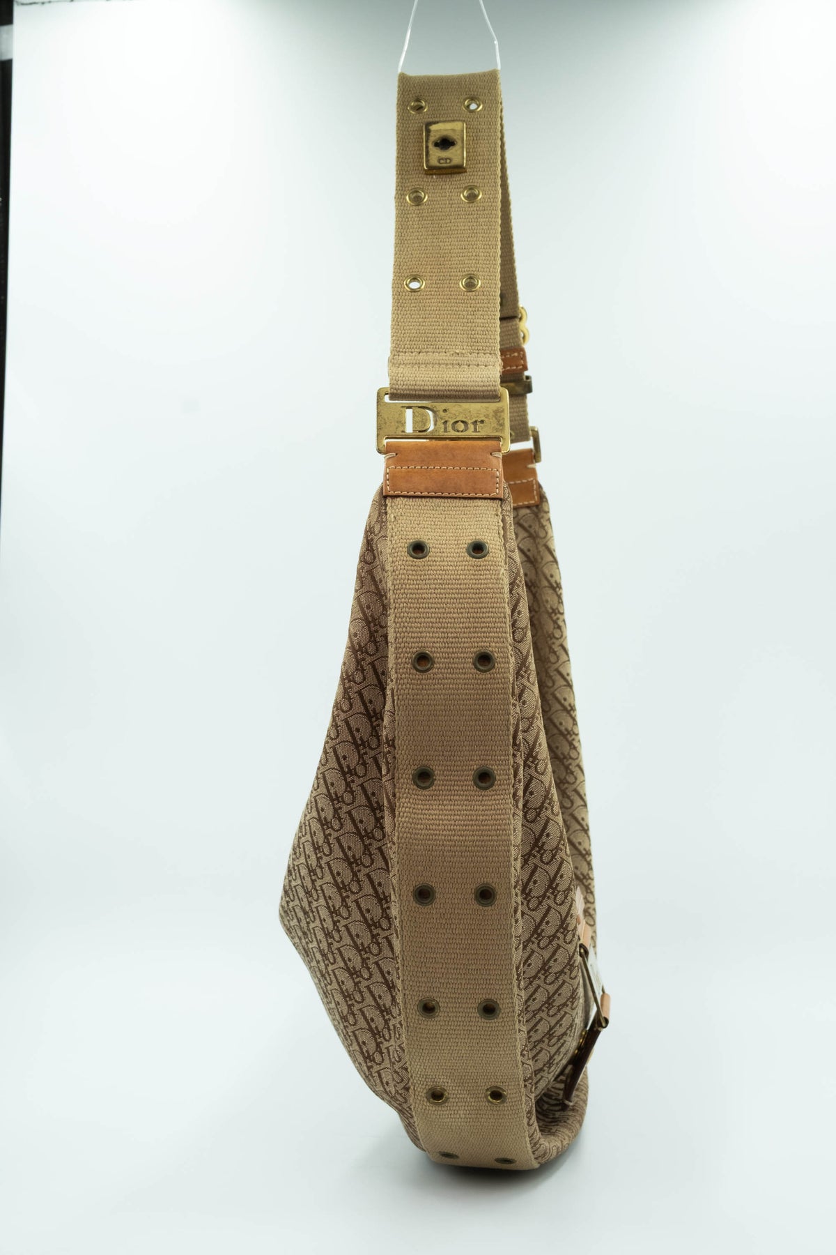 Christian Dior by Galiano Street Chic Oblique Brown Hobo Purse Y2K