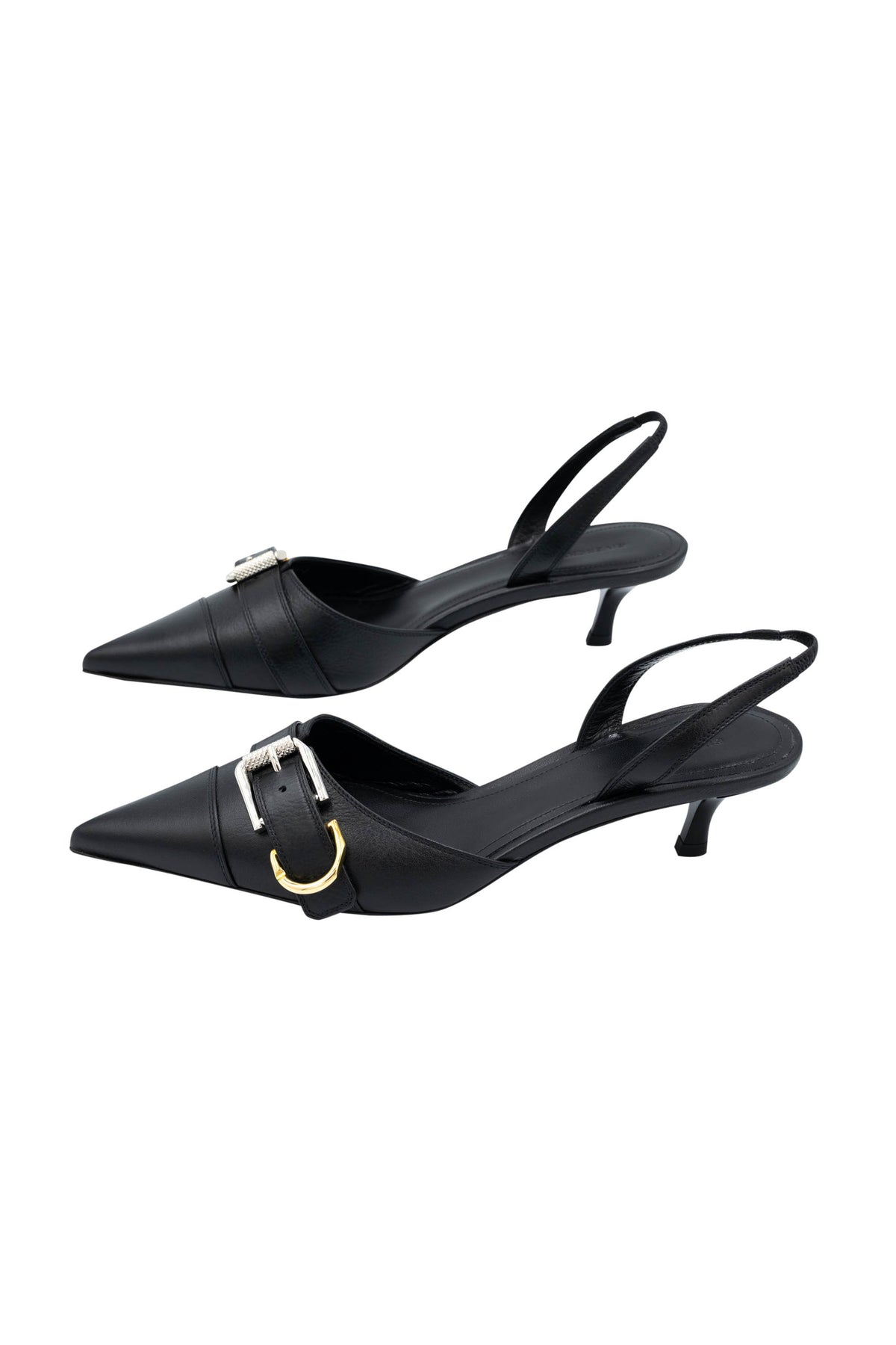 Givenchy Black Pointed Toe Sling Back Heels Size 38.5