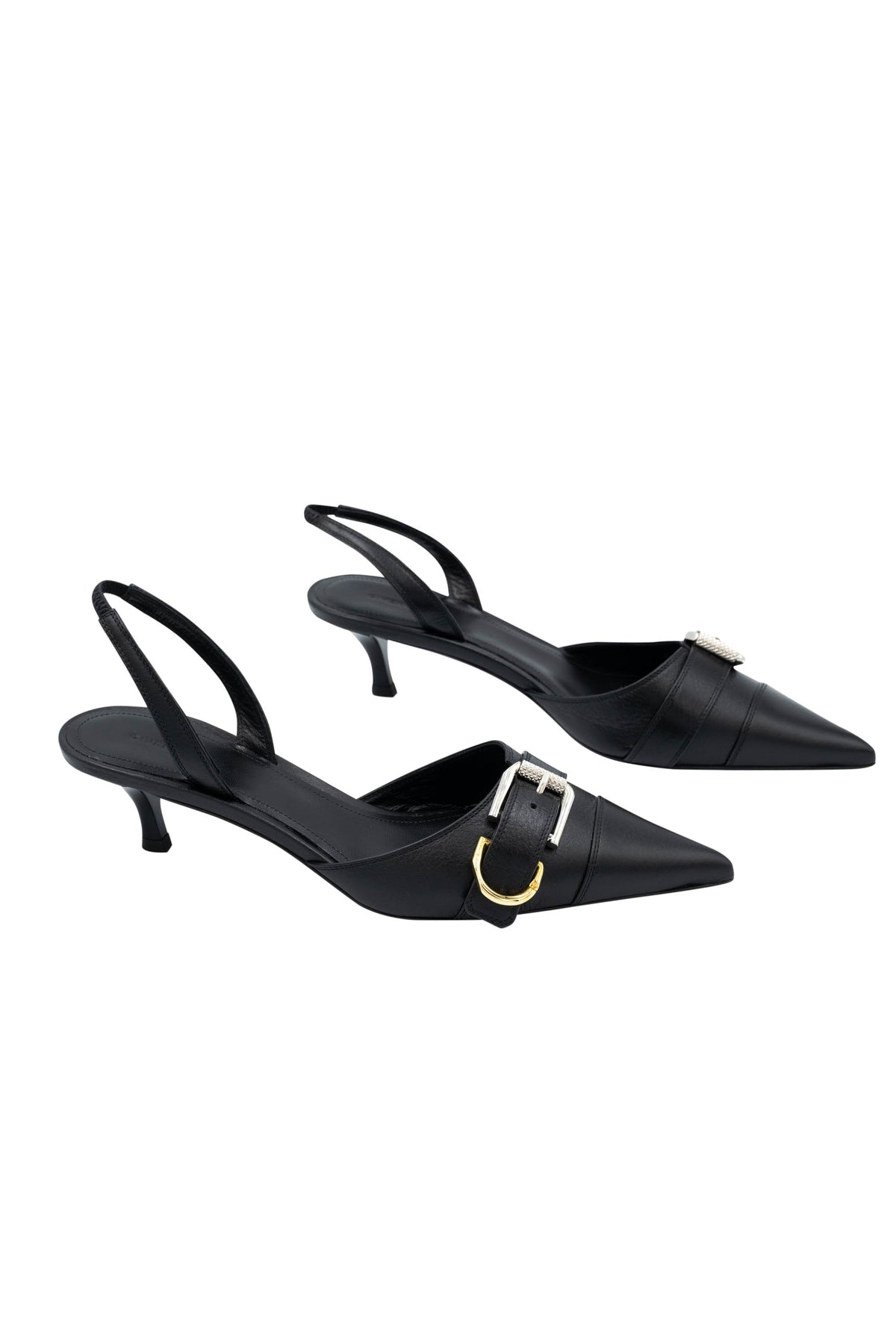 Givenchy Black Pointed Toe Sling Back Heels Size 38.5