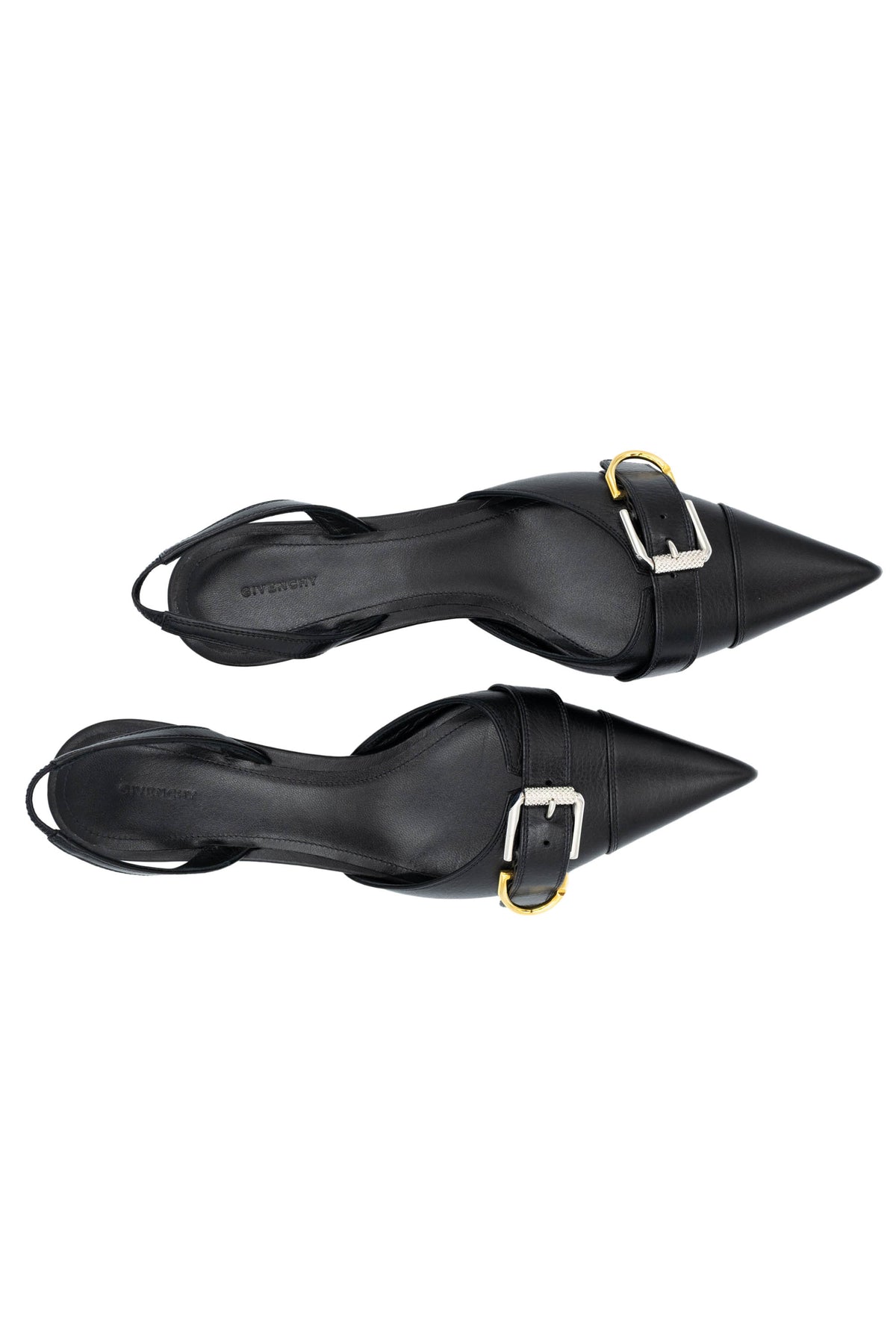 Givenchy Black Pointed Toe Sling Back Heels Size 38.5