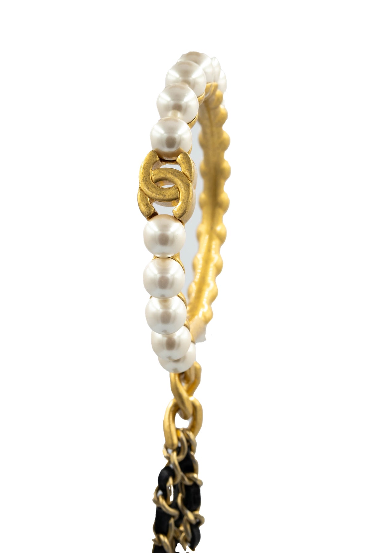 Chanel Black Pearl Crown Trio Charm Bag