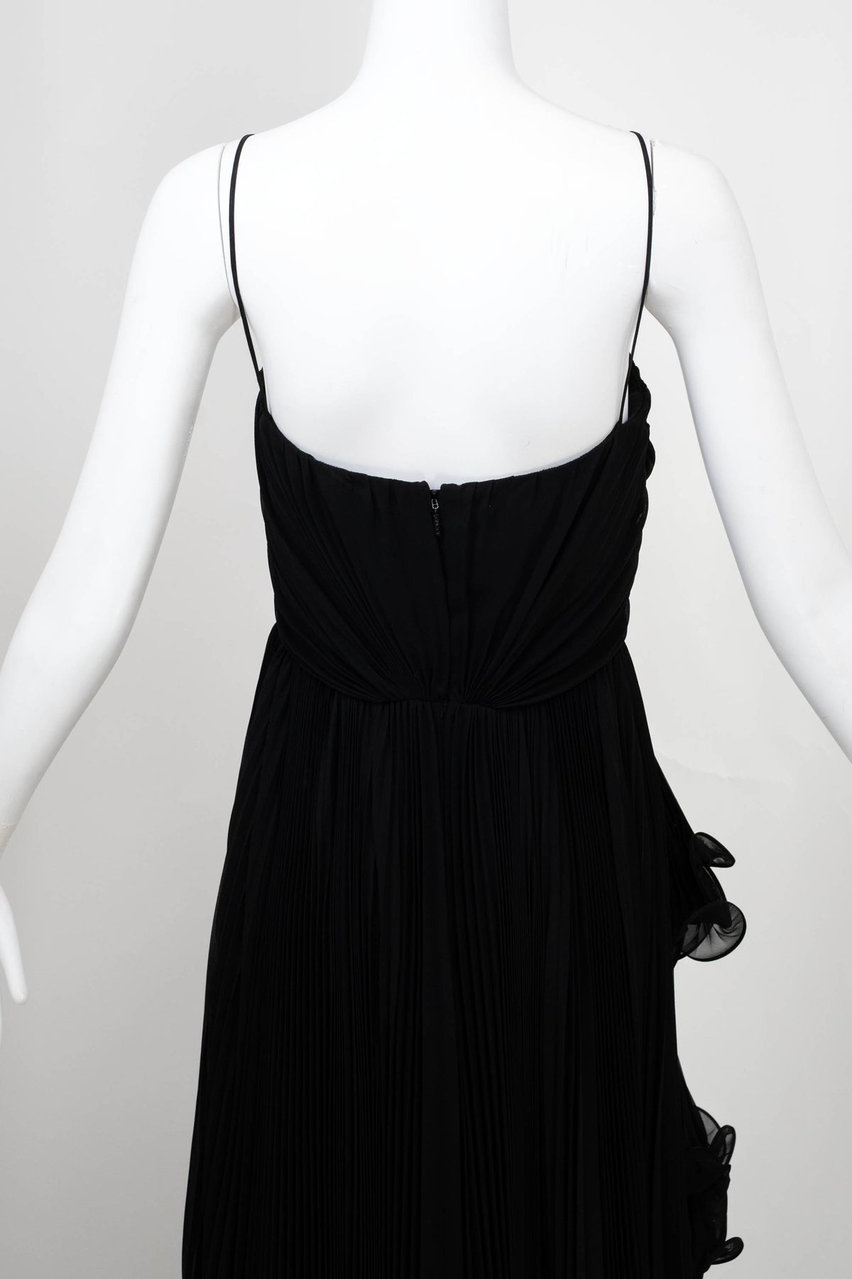 Gucci Black Runway Chiffon Pleated Gown Size 40 2020