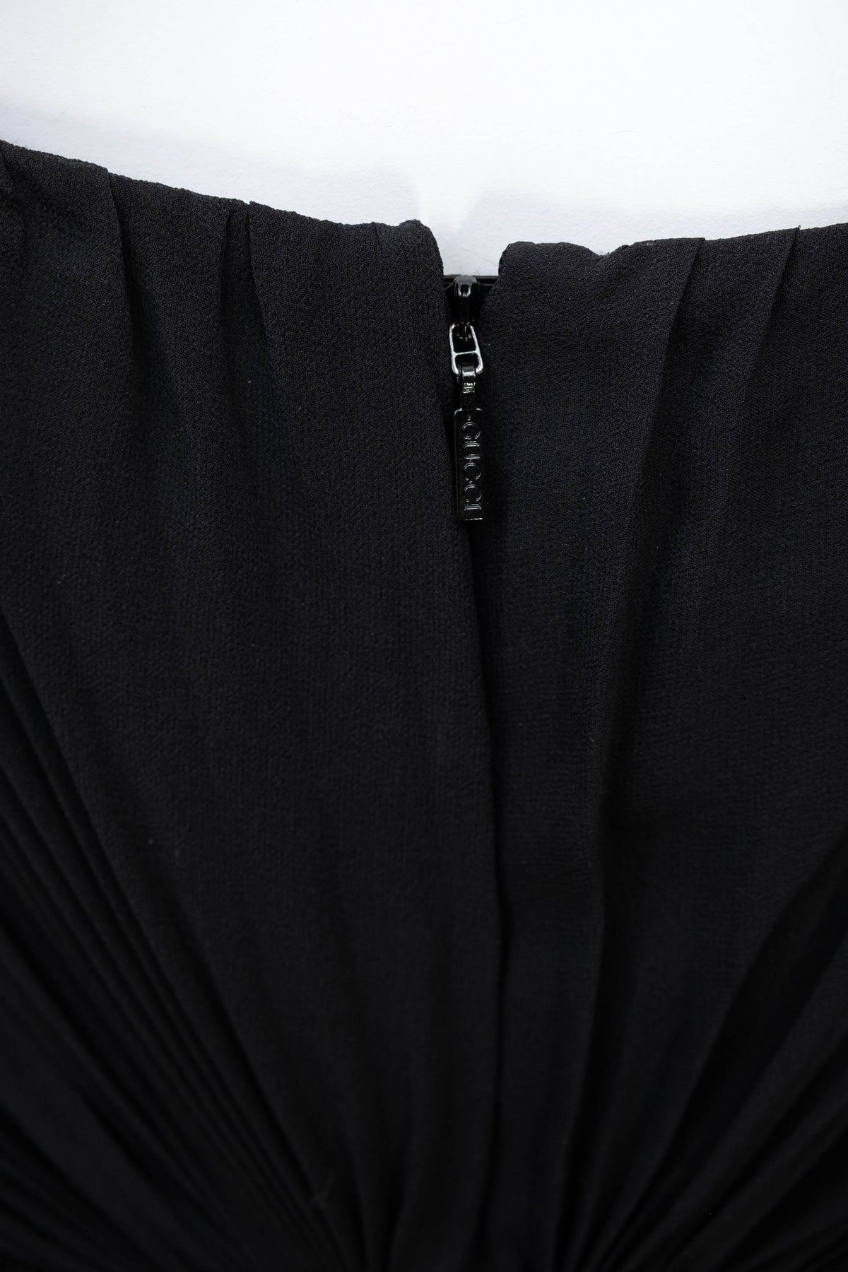 Gucci Black Runway Chiffon Pleated Gown Size 40 2020