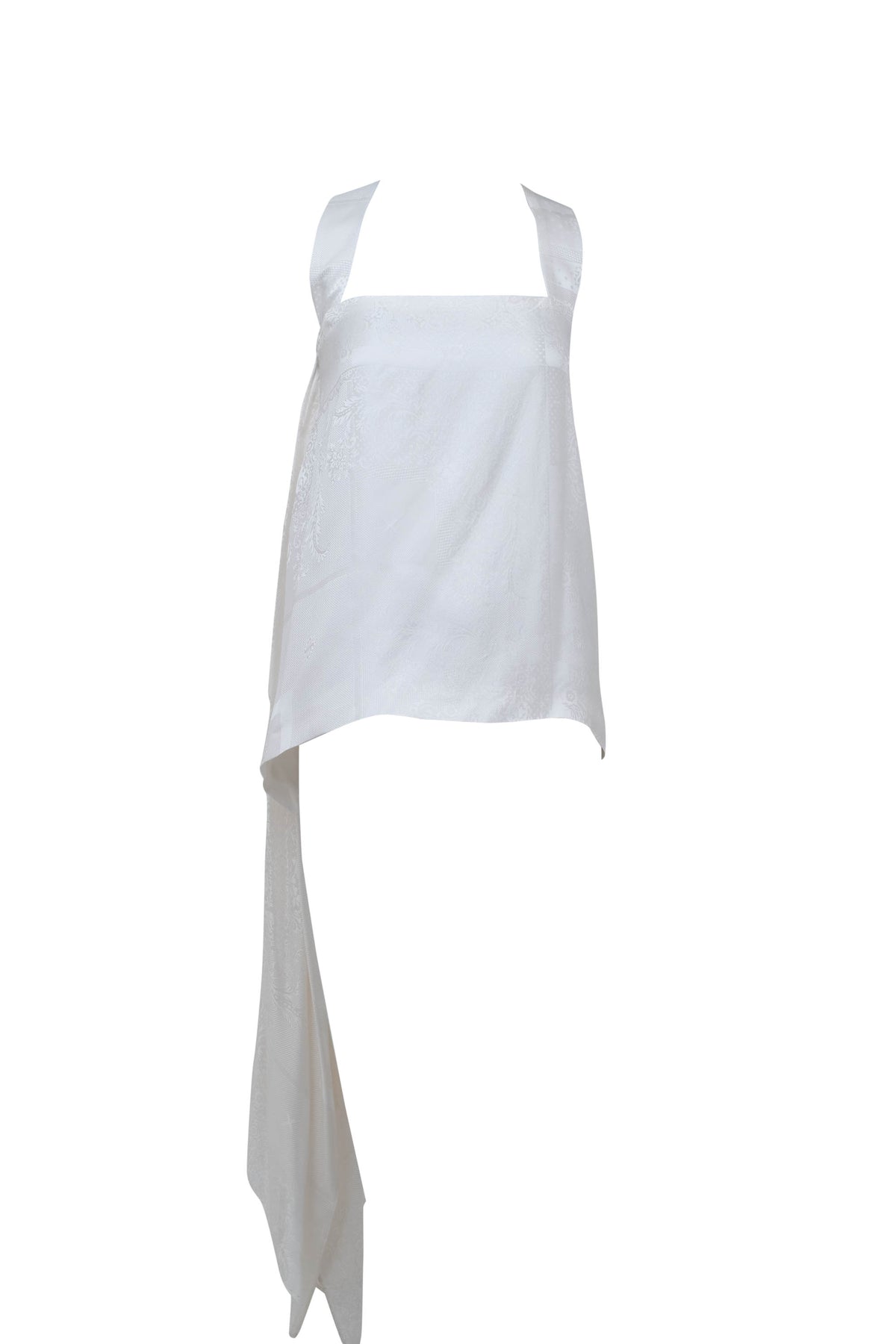 Givenchy white Silk Jacquard Long Hem Top Size 36
